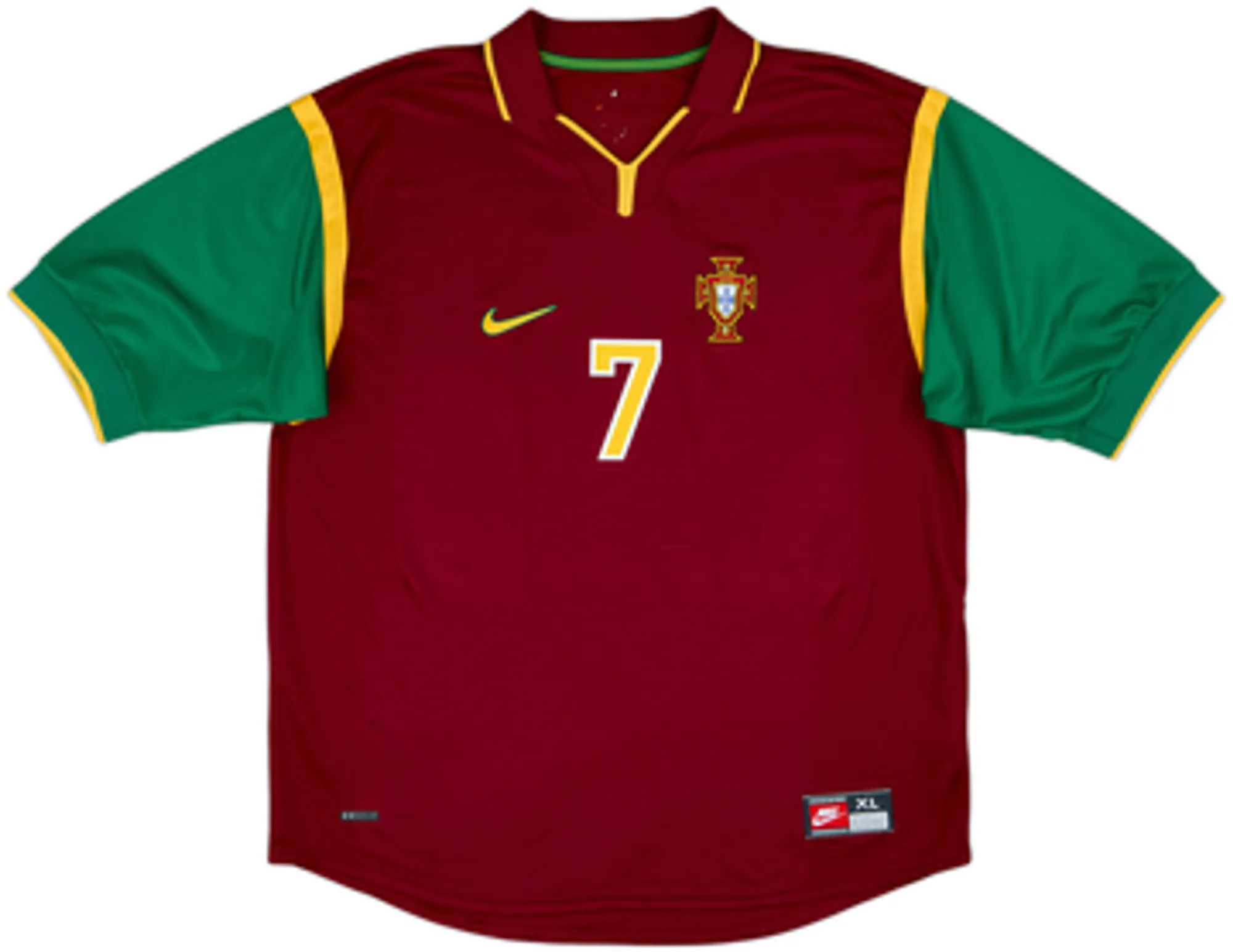 1999-00 Portugal Home Shirt Figo #7 - 8/10 - (XL)
