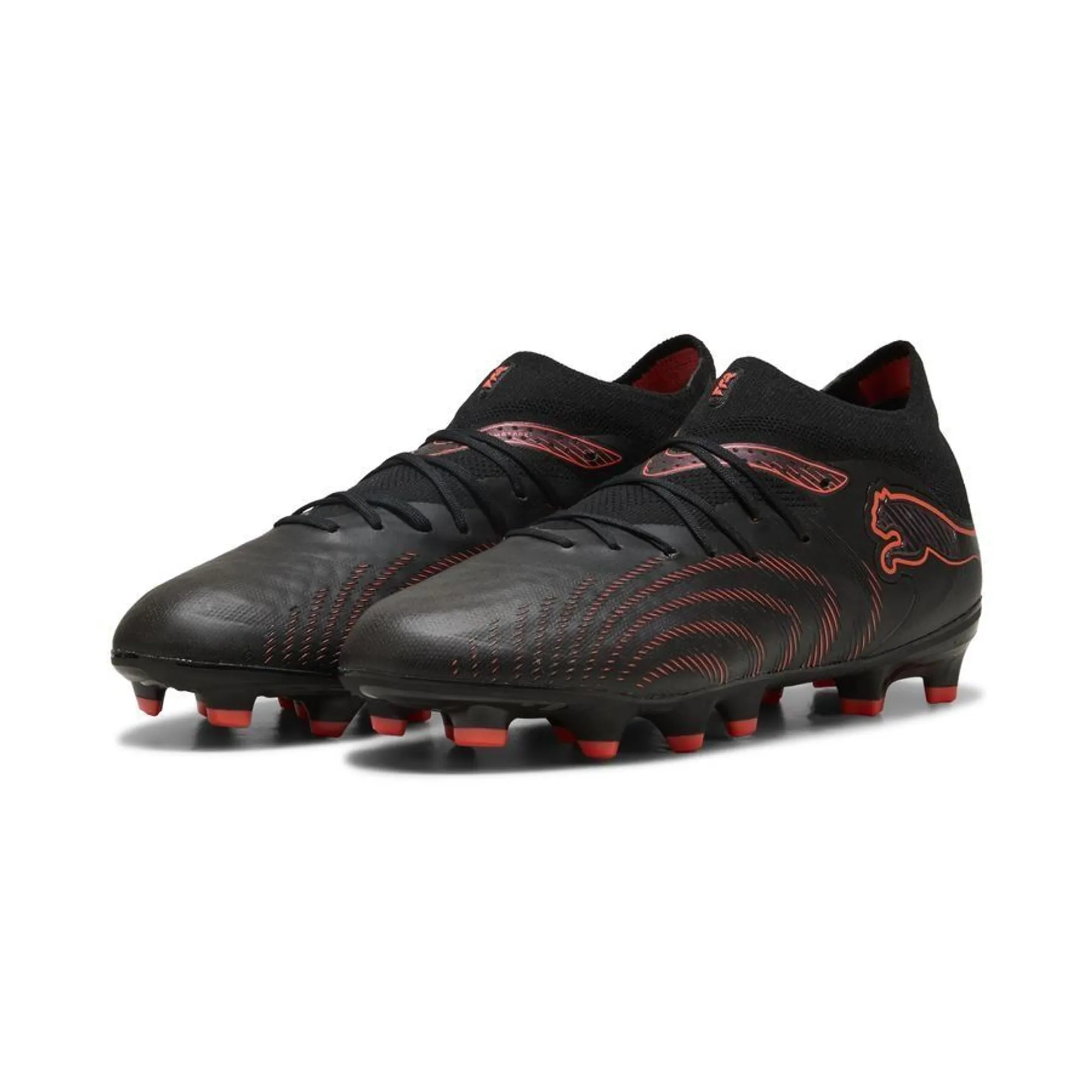 PUMA Future 9 Pro FG/AG Football Boots Youth, Black/Glowing Red/Strongray, size 1
