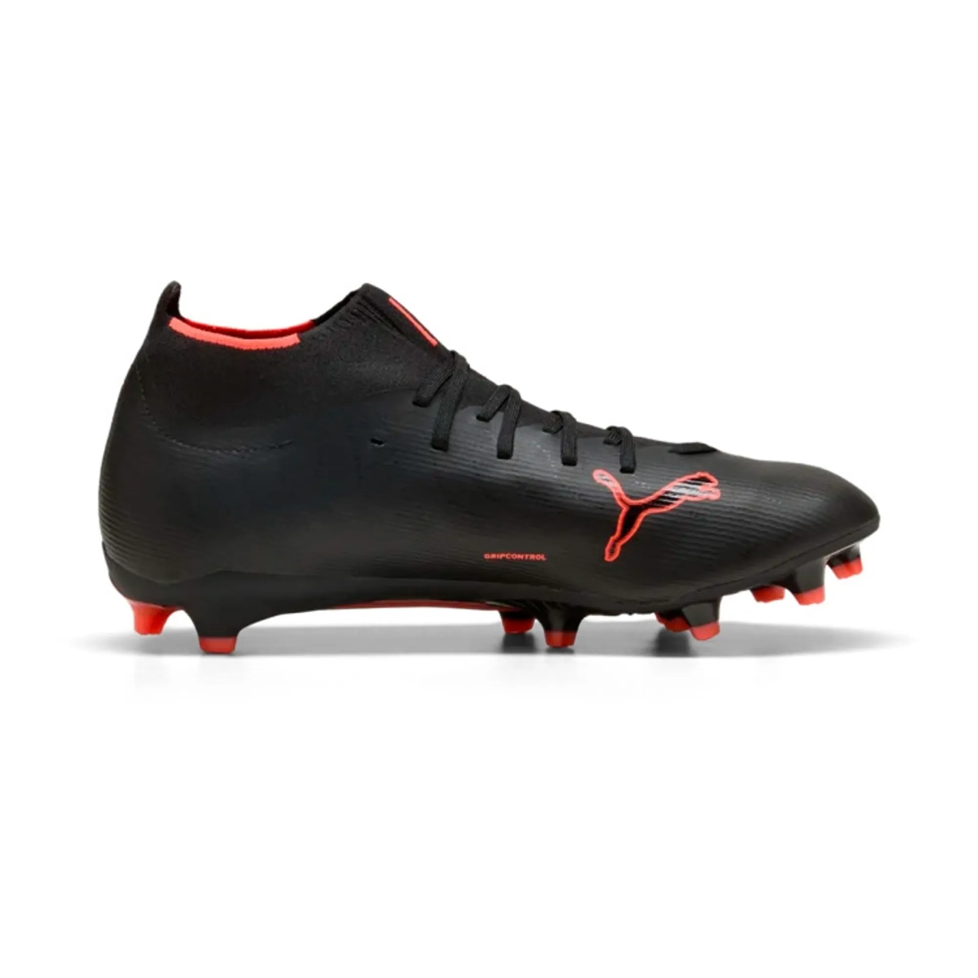 PUMA Ultra 6 Match+ FG/AG Football Boots Unisex, Black/Red, size 10