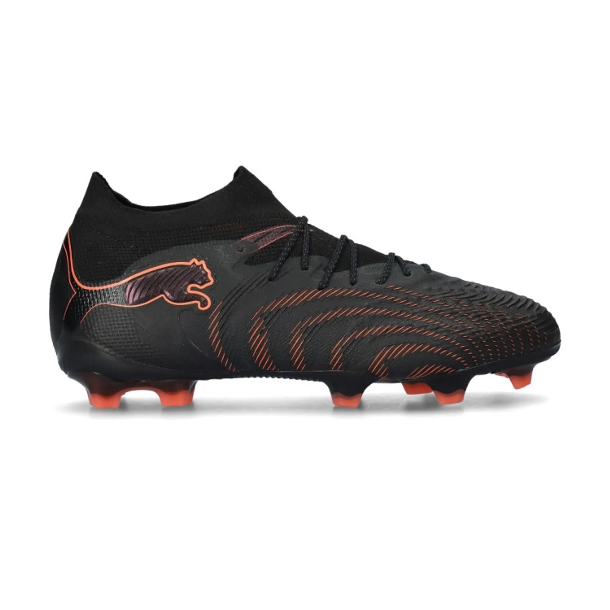 PUMA Future 9 Ultimate FG Football Boots Unisex, Black/Glowing Red/Strongray, size 10