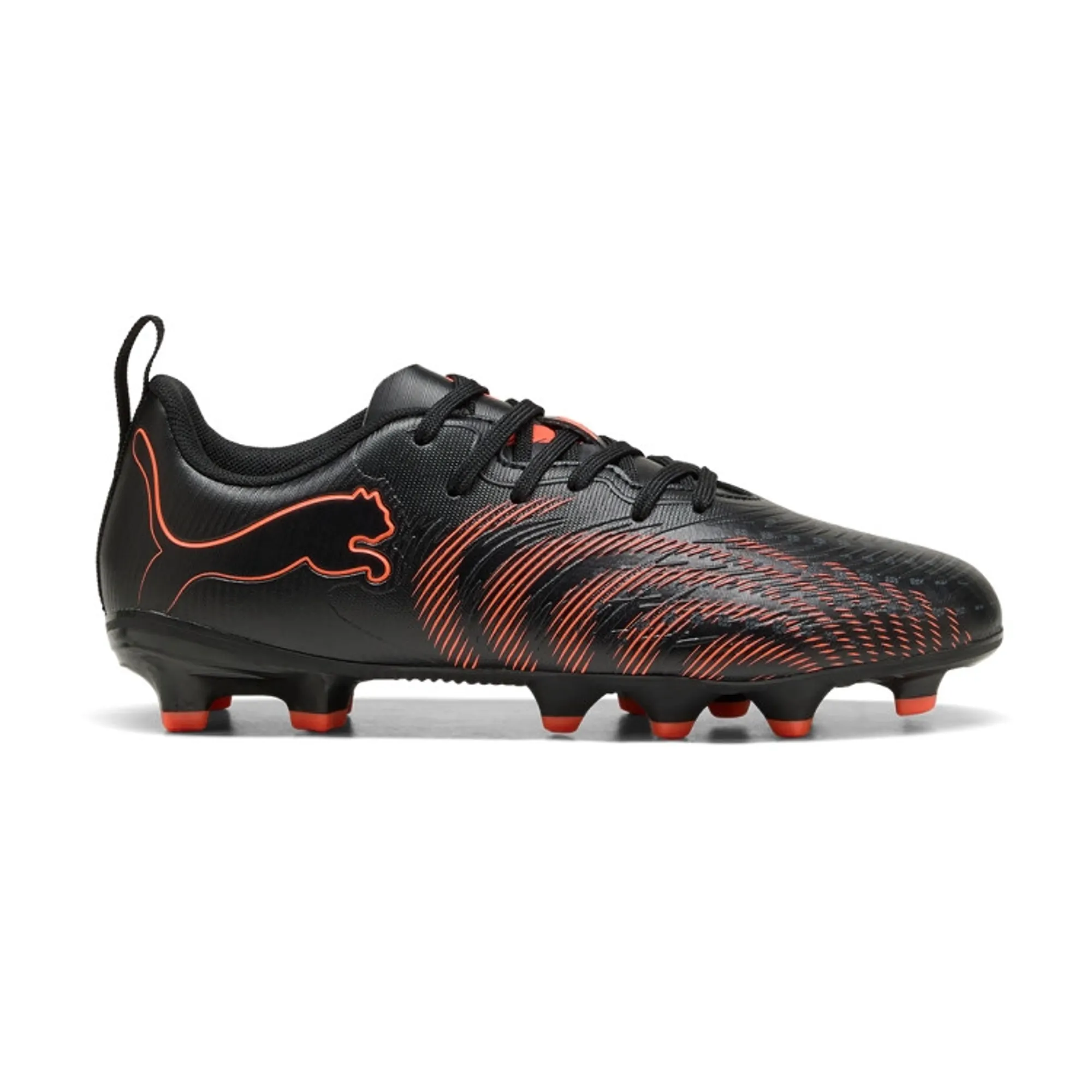 PUMA Ultra 6 Play FG/AG Unisex Foottball Boots Youth, Black/Glowing Red/Strongray, size 1