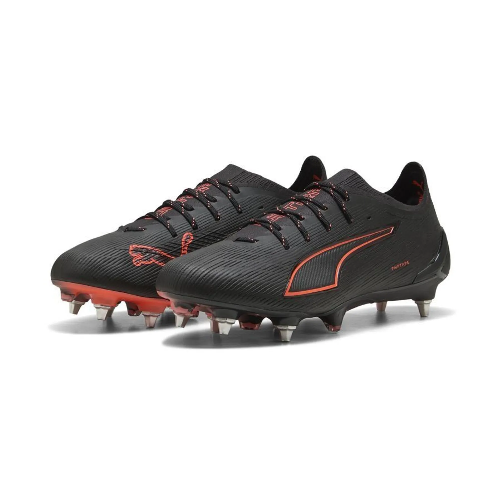 PUMA Ultra 6 Ultimate MxSG Football Boots Unisex, Black/Red, size 10