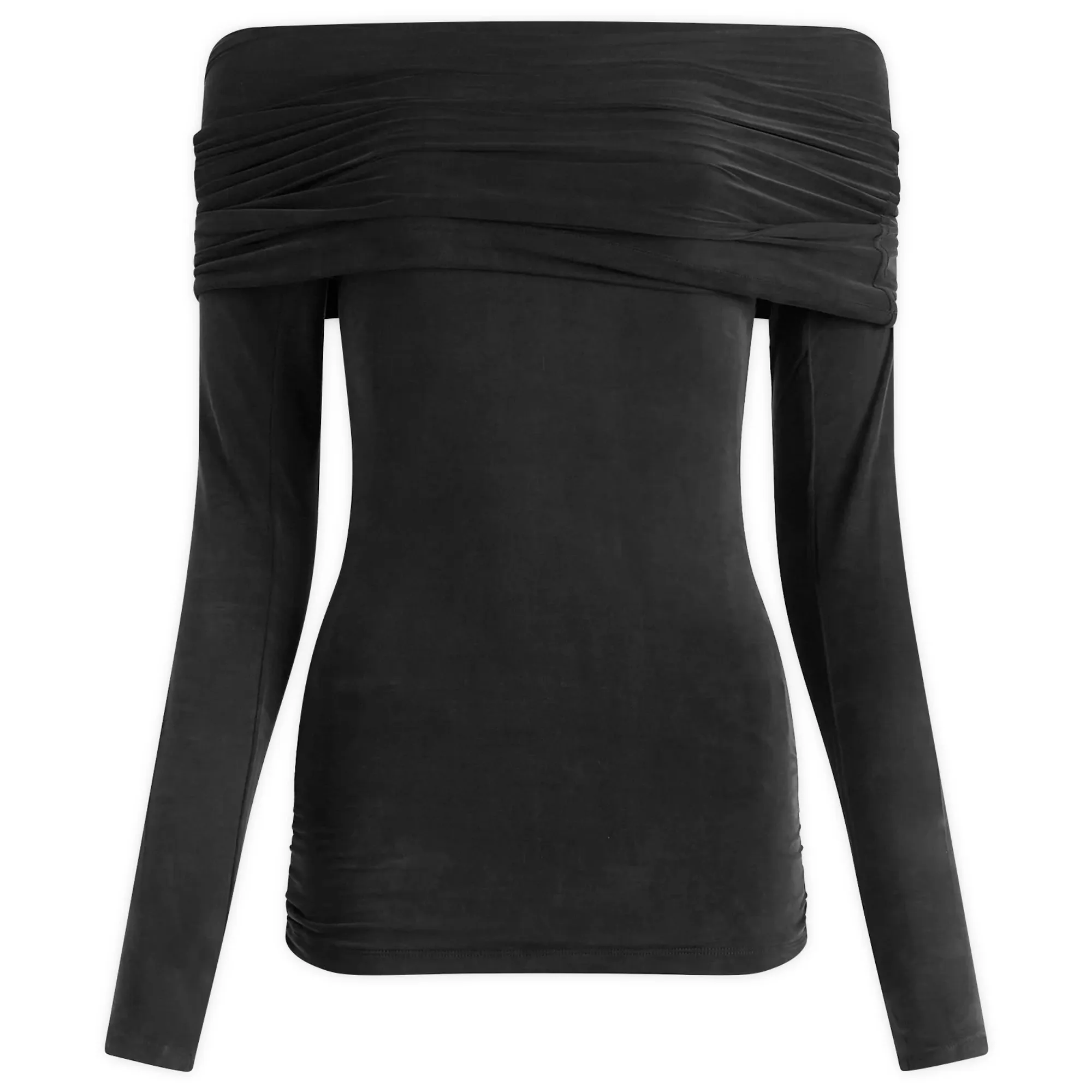 Peachy Den Women's The Kylie Cold Shoulder Top Graphite