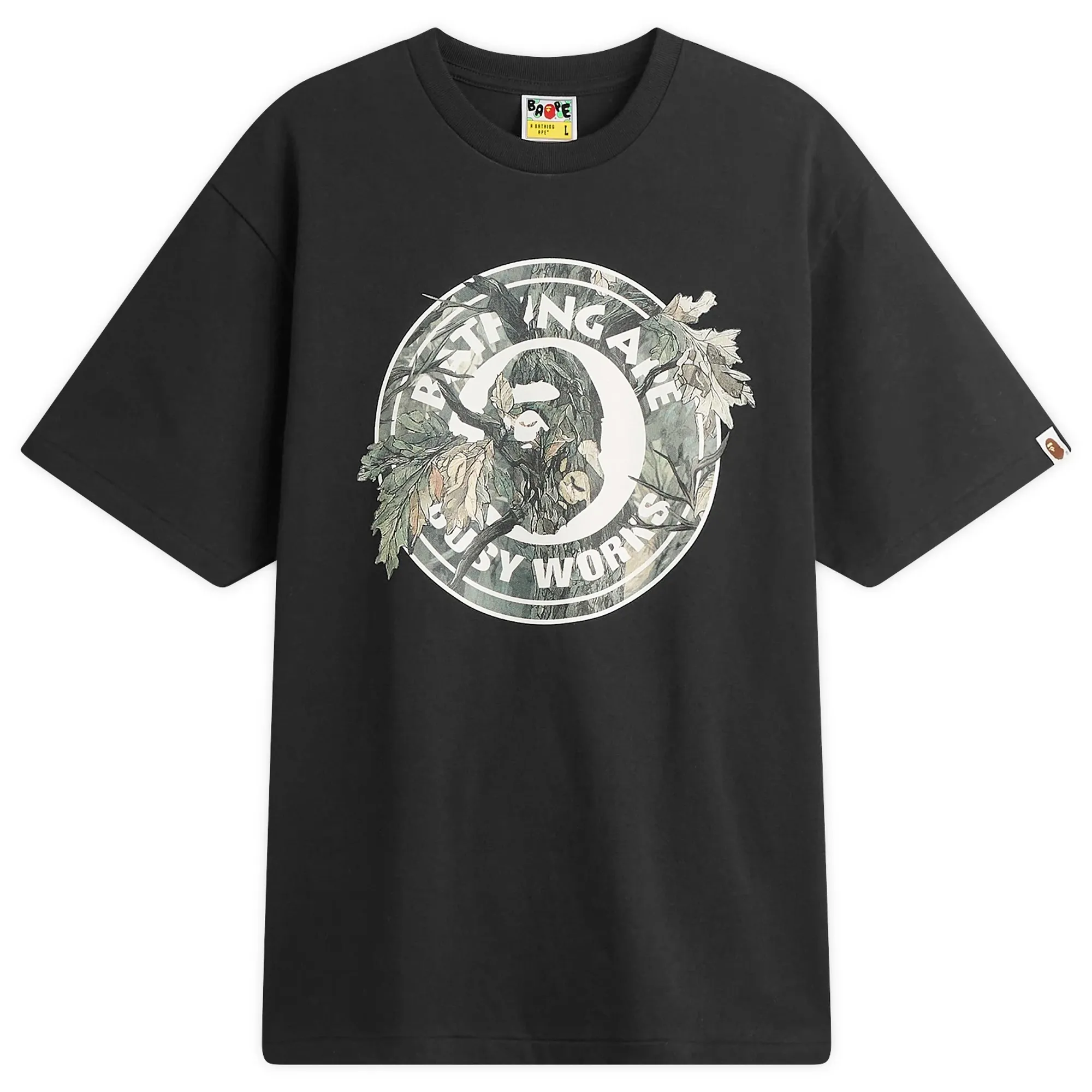 A Bathing Ape Men's Tree Edge Camo Busy Works T-Shirt Black X Brown