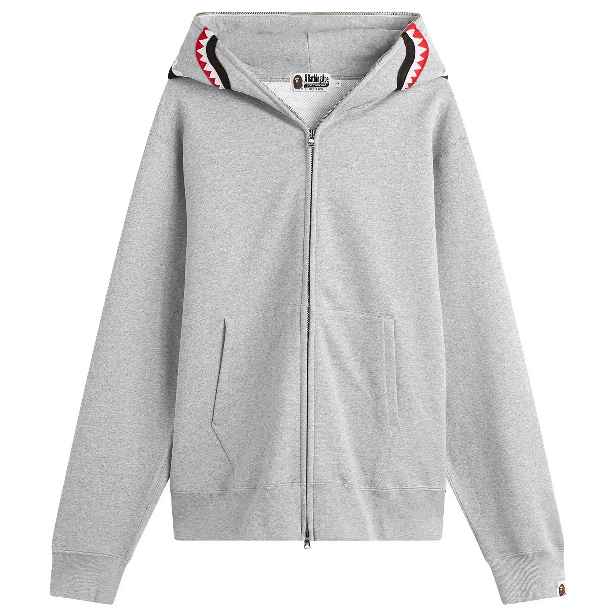 A Bathing Ape Men's Shark Zip Hoodie Gray