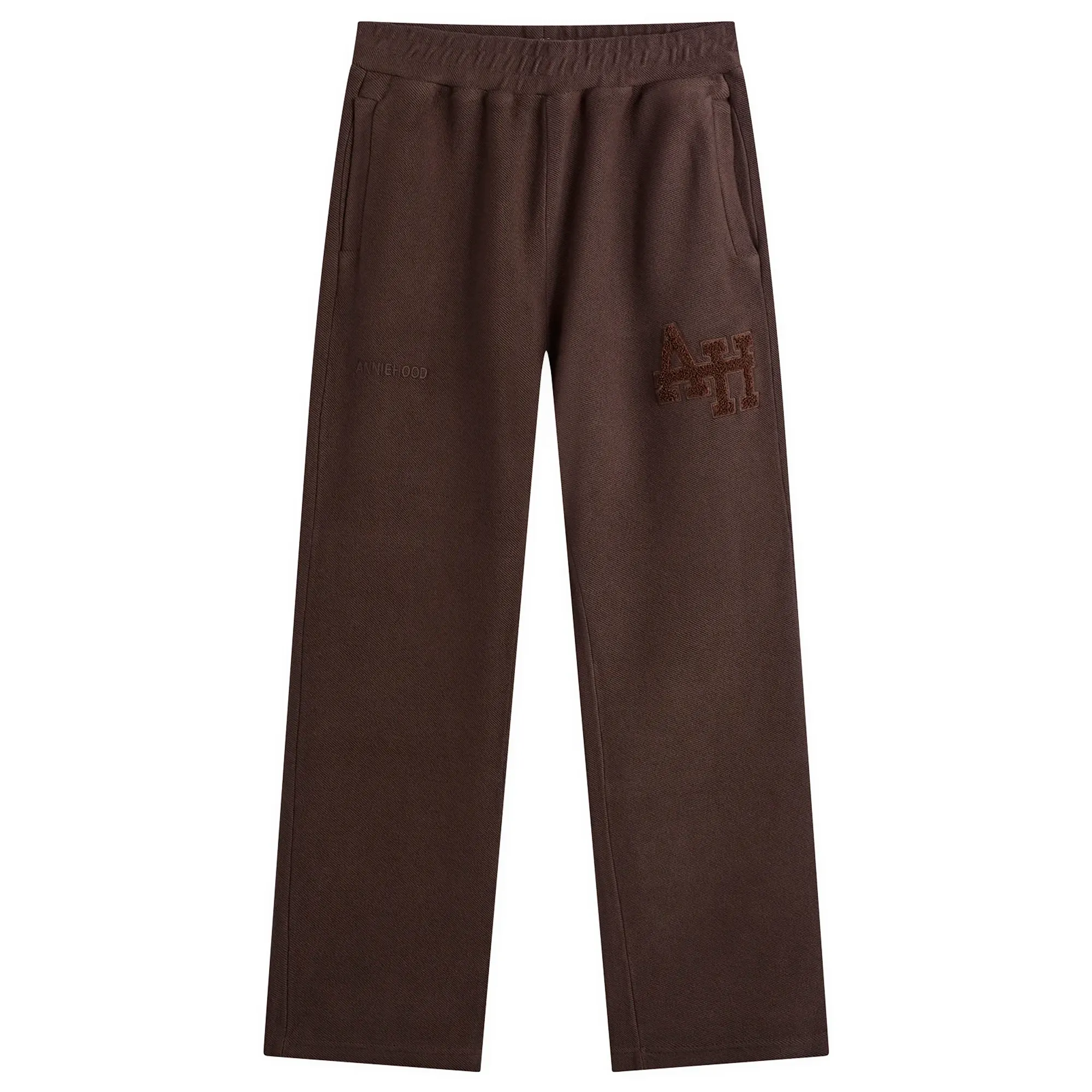 ANNIE HOOD Men's Inside Out College Straight Joggers Washed Brown