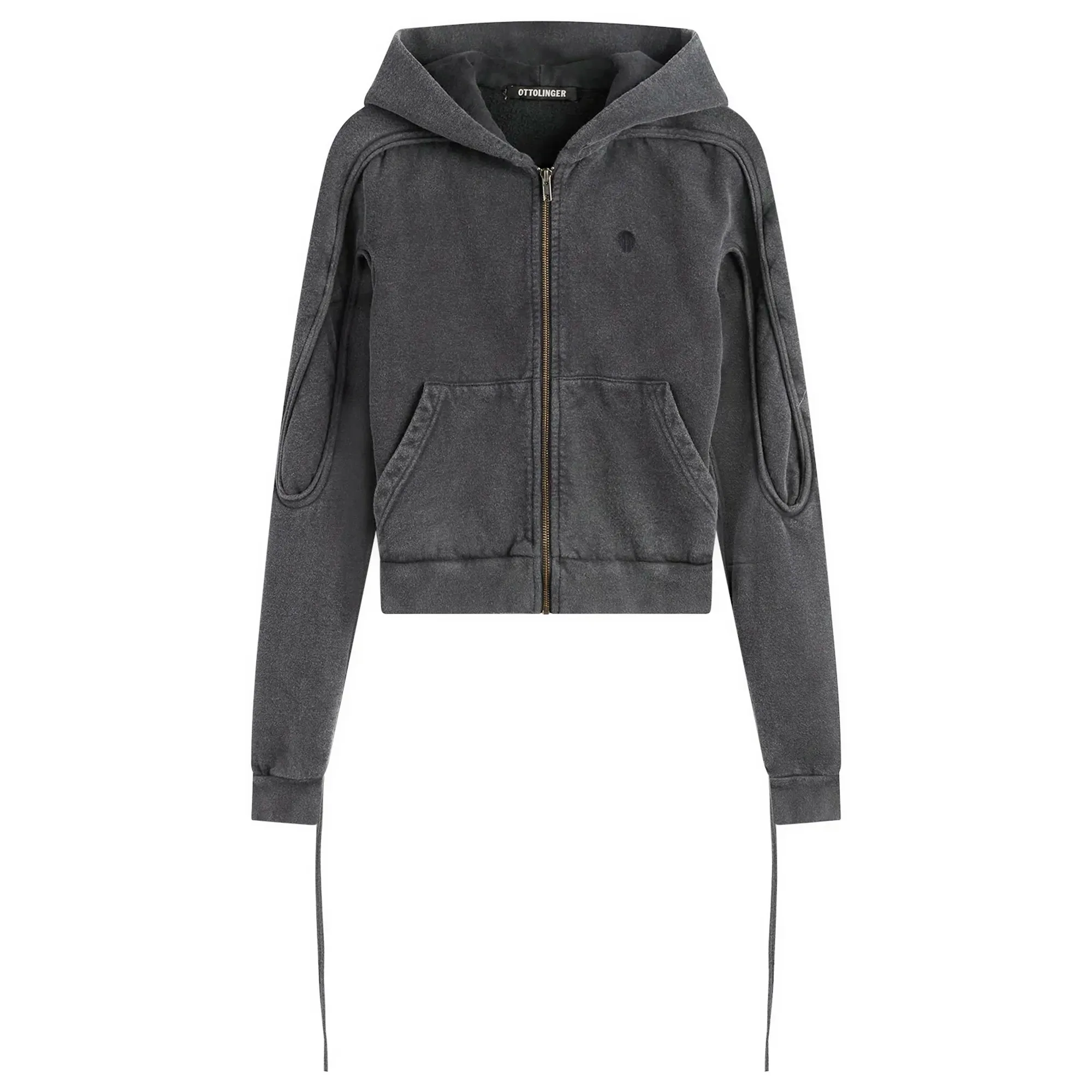 Ottolinger Women's Sutured Zip Hoodie Black Wash