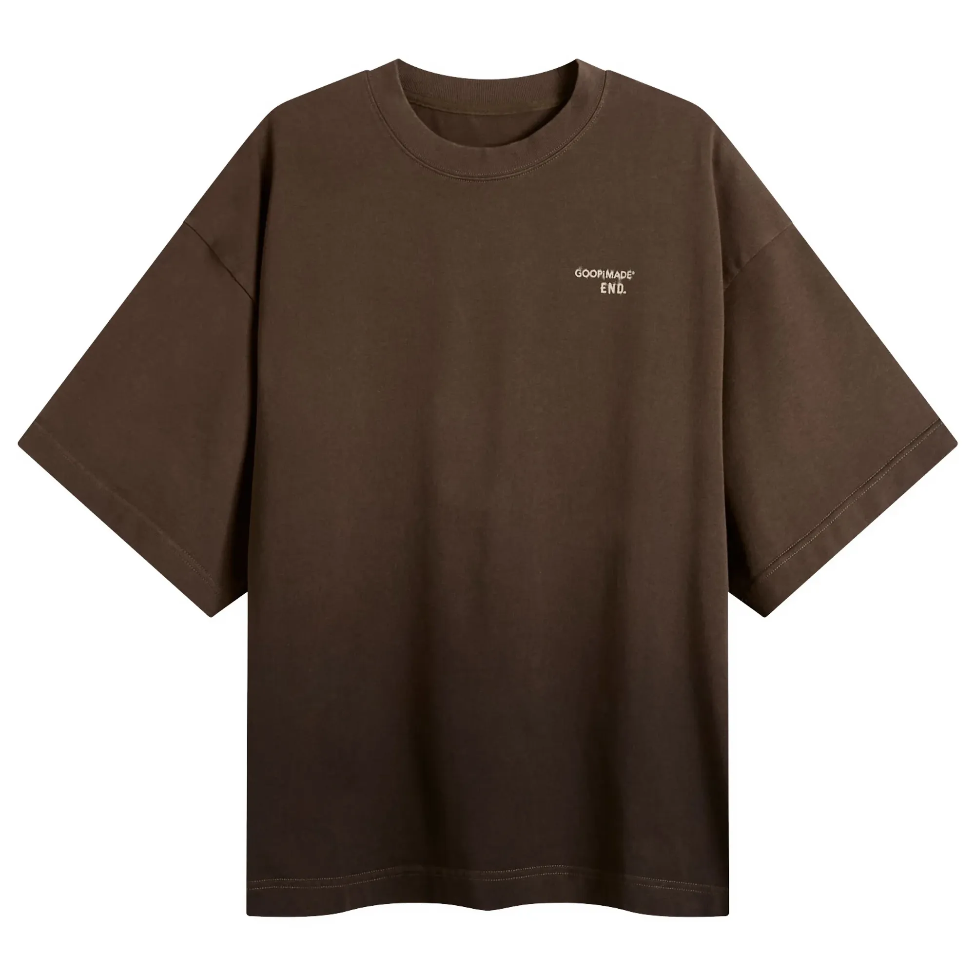 END. x GOOPiMADE Men's Sage T-Shirt Washed Brown