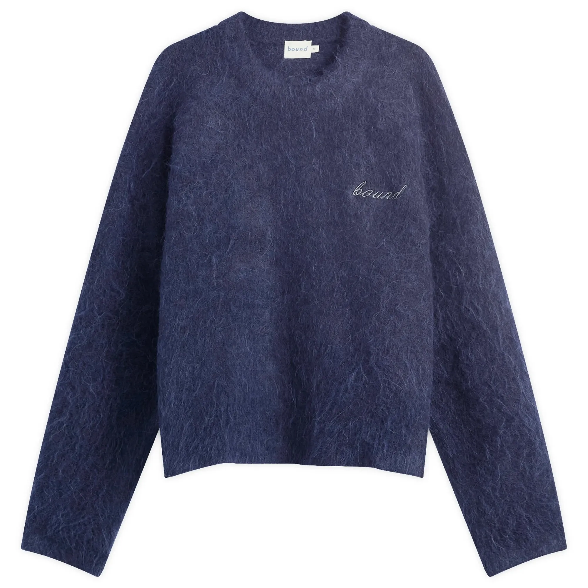 Bound Men's Dexter Cropped Alpaca Jumper Navy