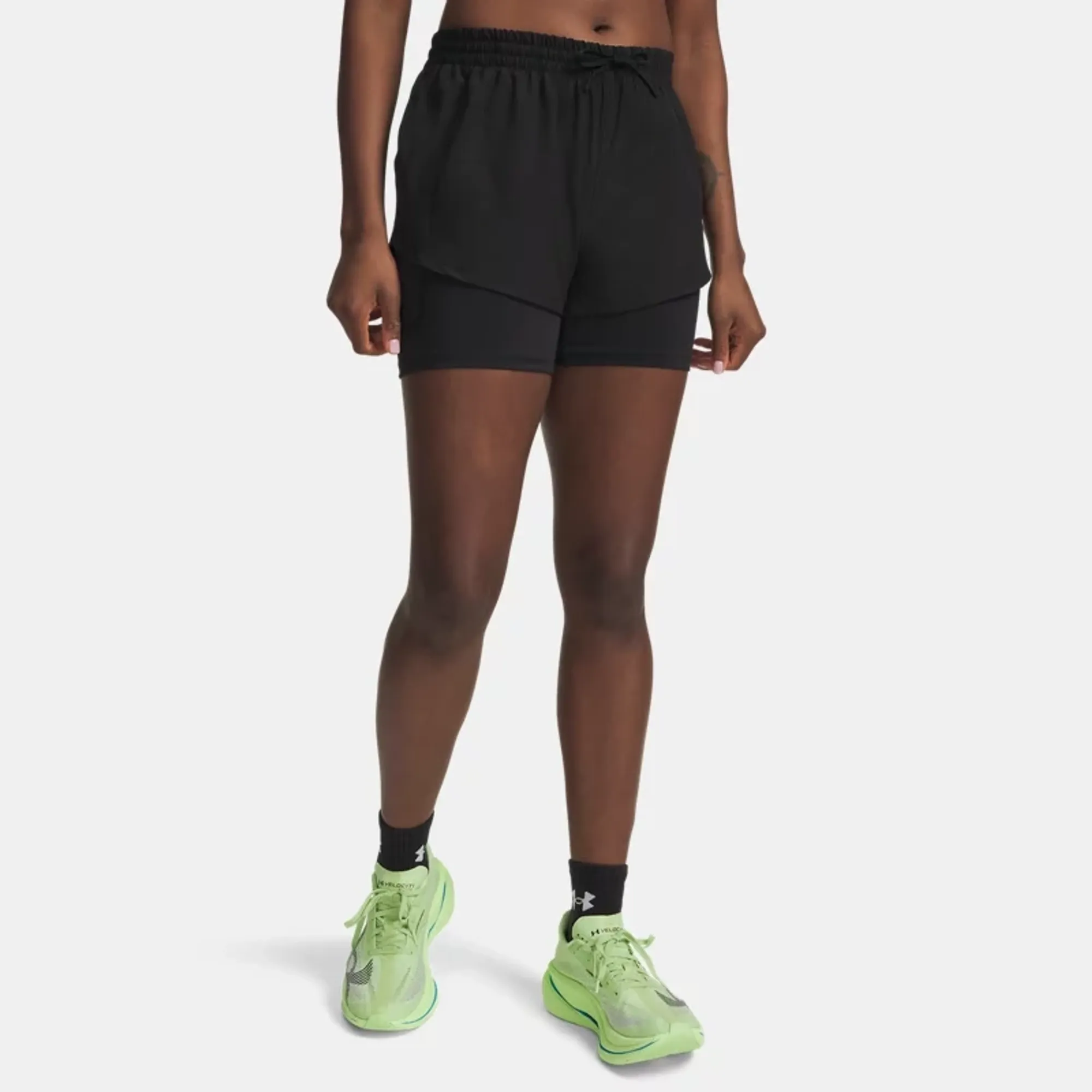 Under Armour  Velociti Pro Women's 4 2-in-1 Shorts Ultimate Black / Reflective L