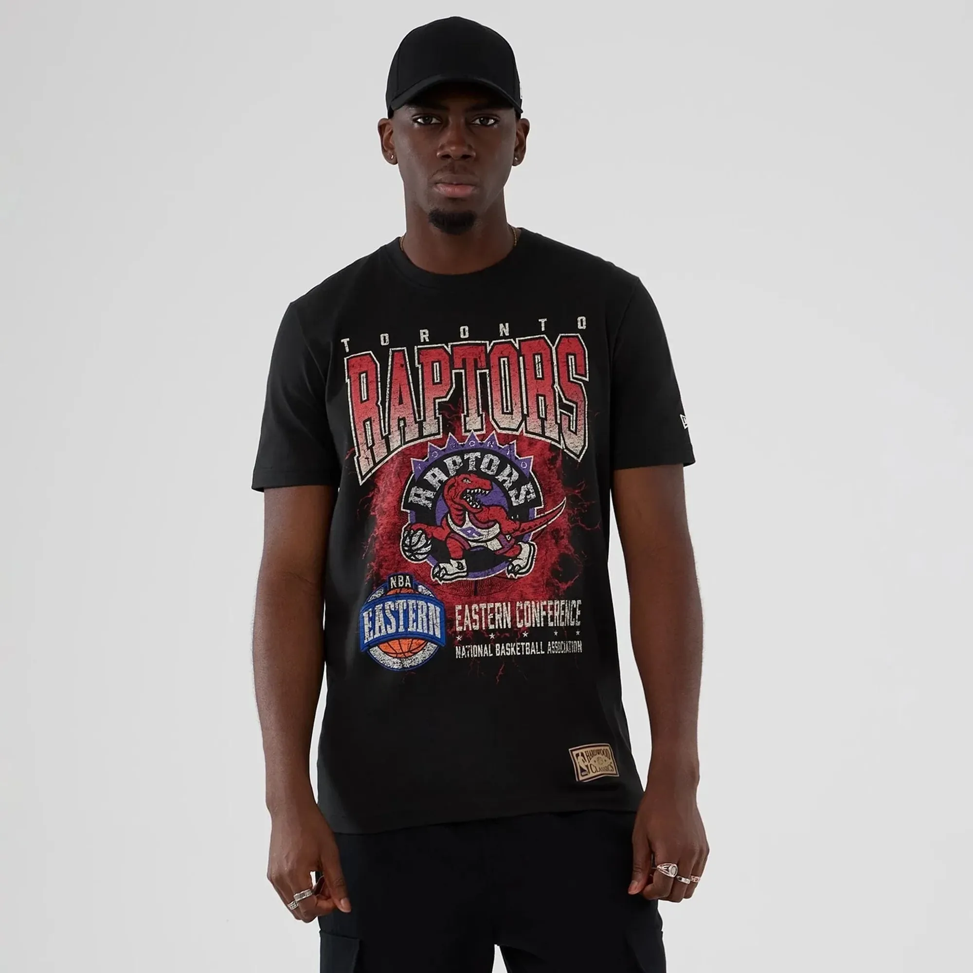 Toronto Raptors NBA Hardwood Classic Black T-Shirt New Era Cap adult unisex