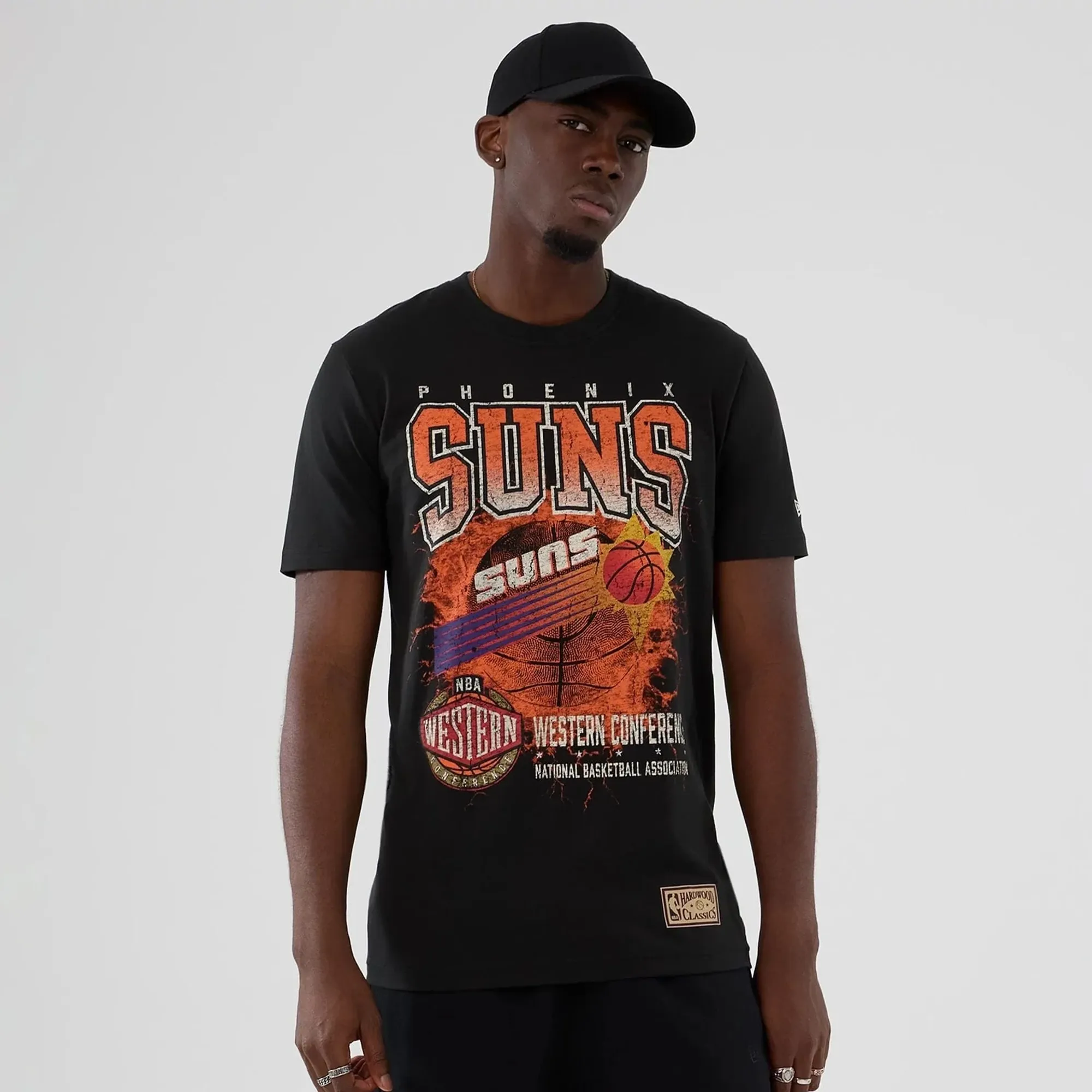 Phoenix Suns NBA Hardwood Classic Black T-Shirt New Era Cap adult unisex