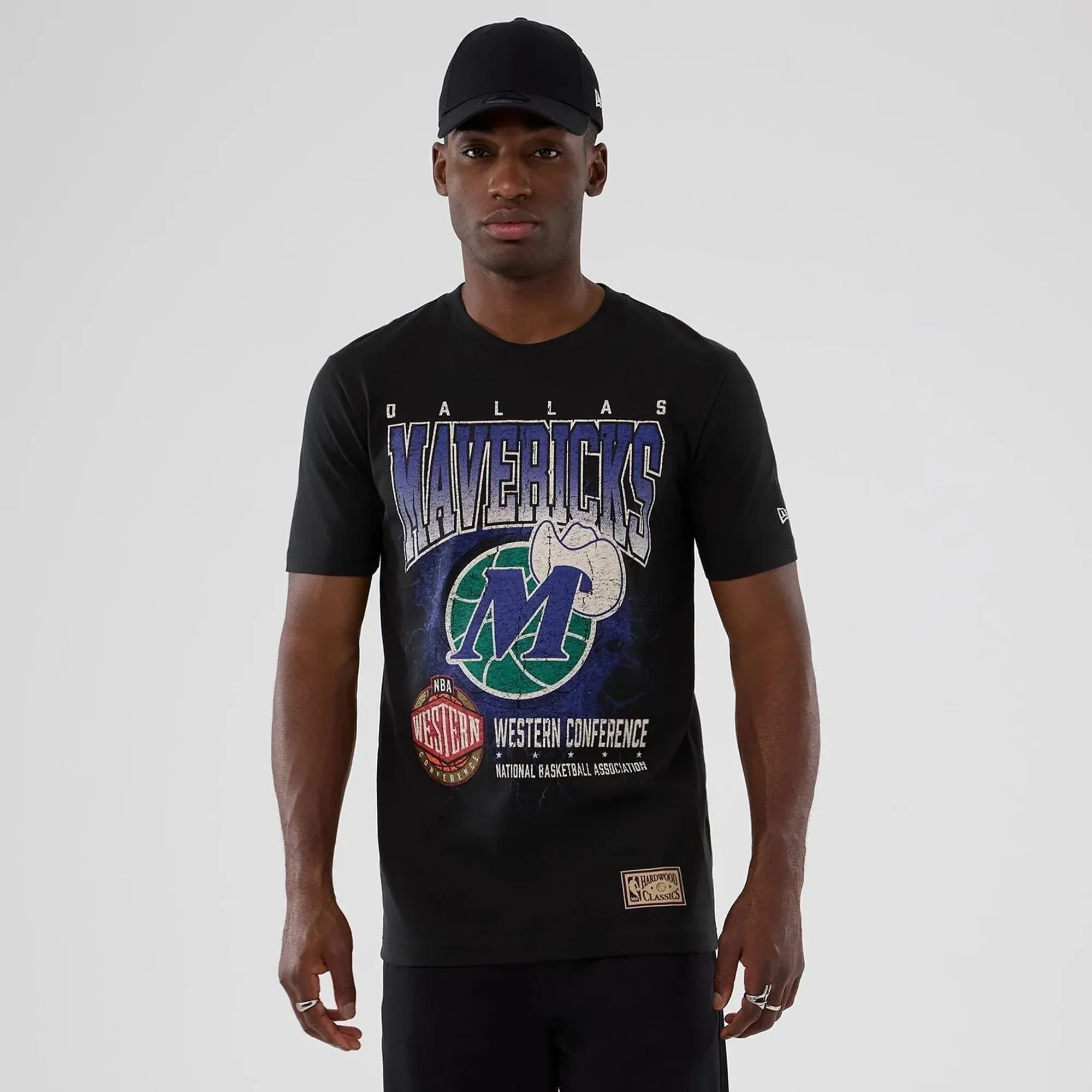Dallas Mavericks NBA Hardwood Classic Black T-Shirt New Era Cap adult unisex