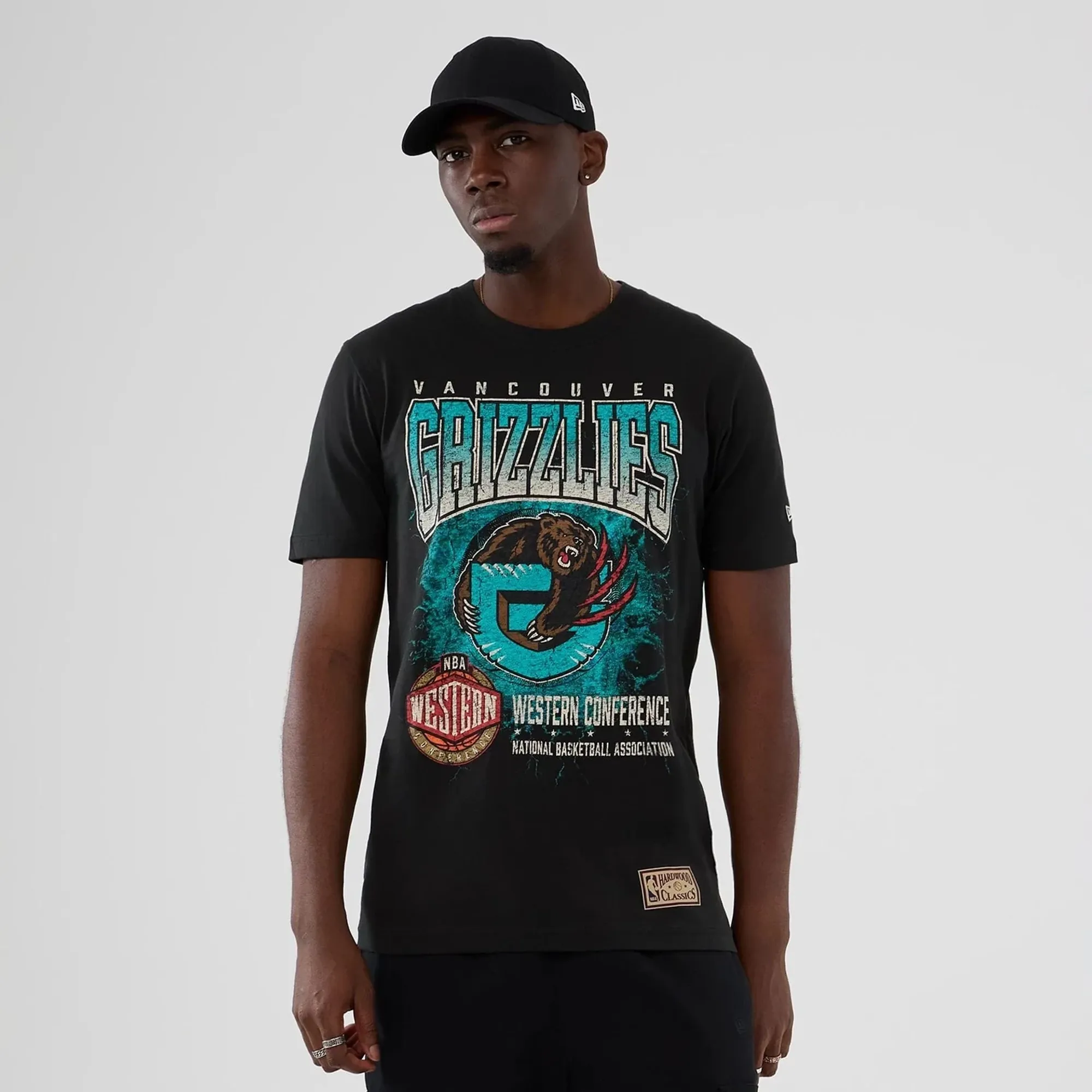 Vancouver Grizzlies NBA Hardwood Classic Black T-Shirt New Era Cap adult unisex