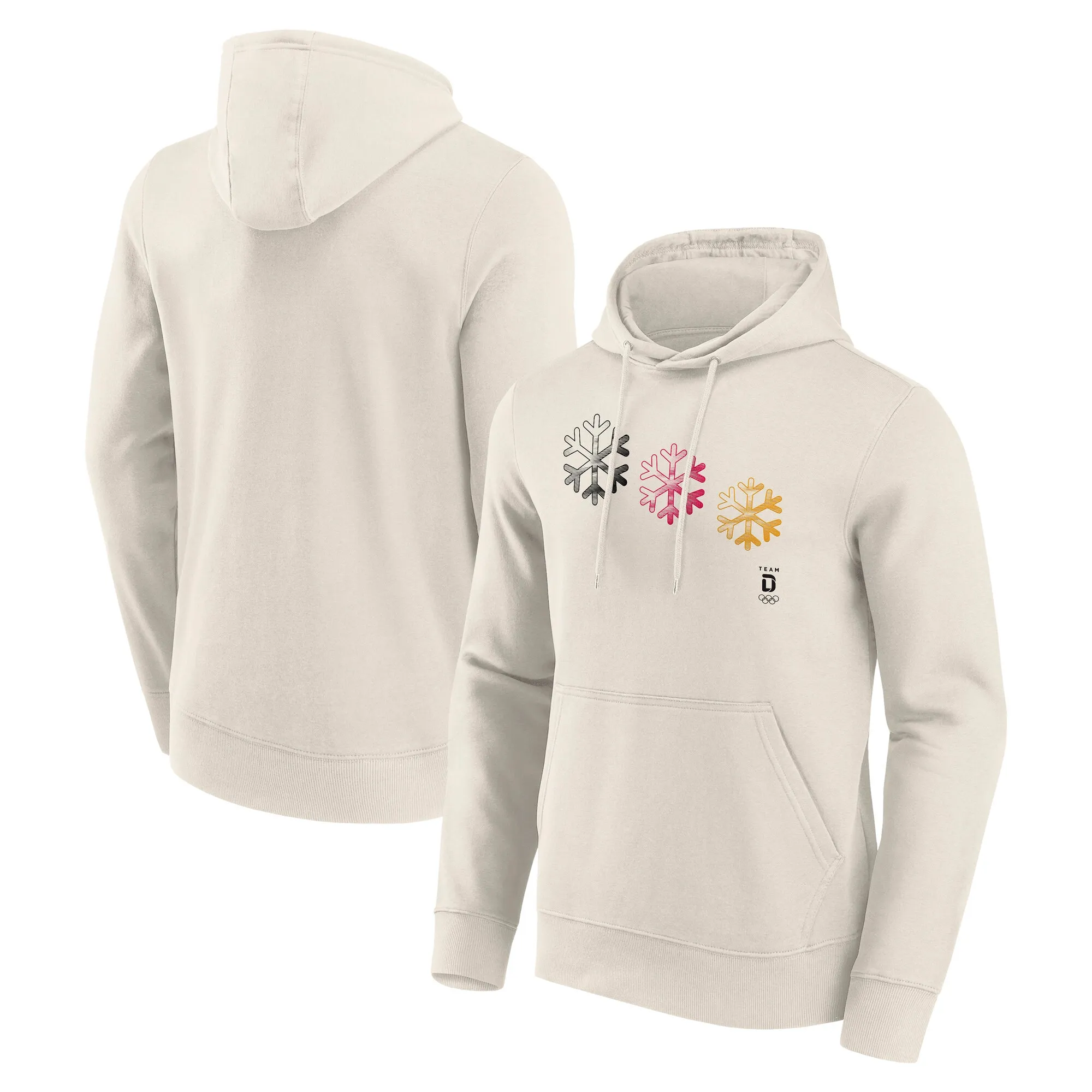Team D Ombre Snowflake Graphic Hoodie- White