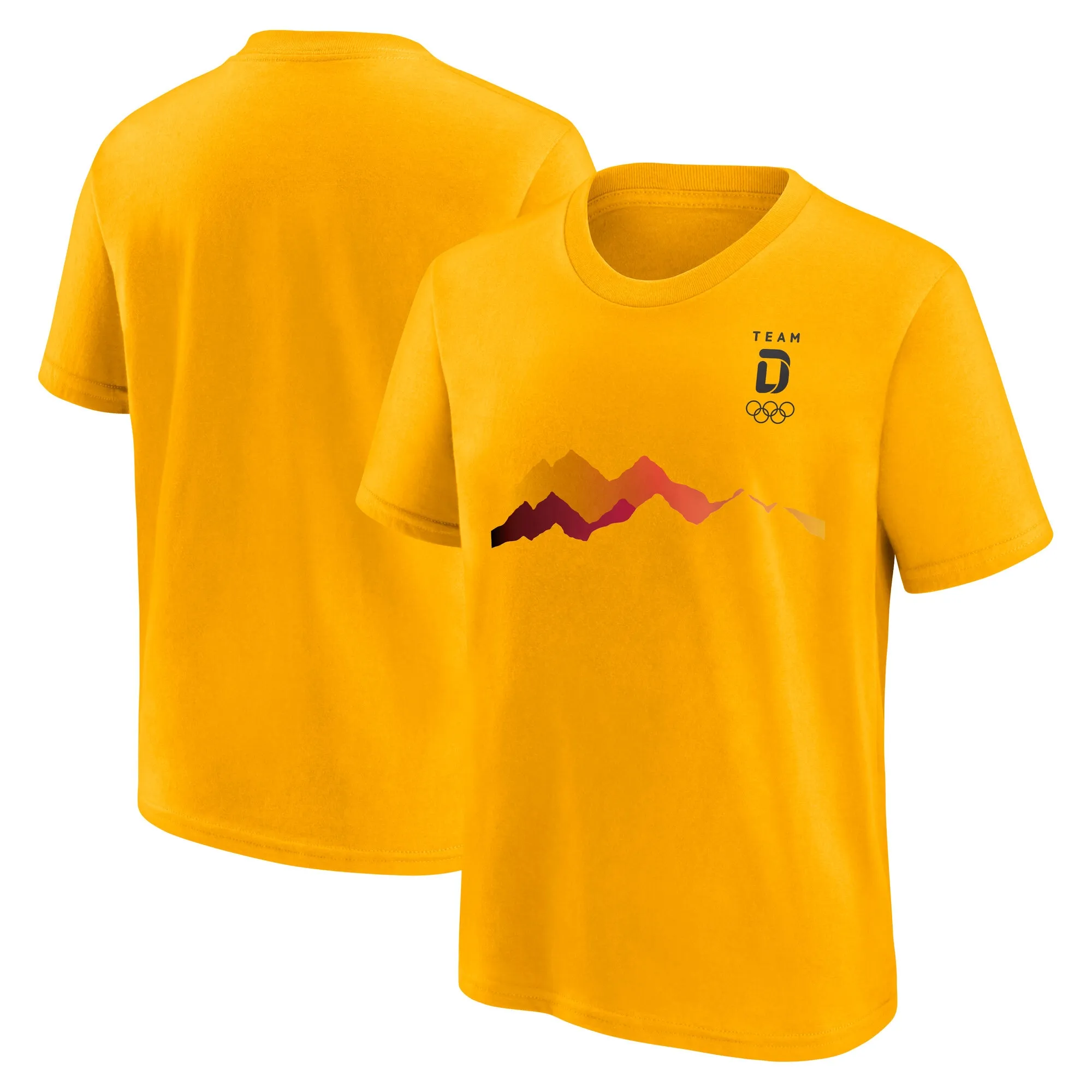 Team D Mountain Graphic T-Shirt - Gold - Juniors