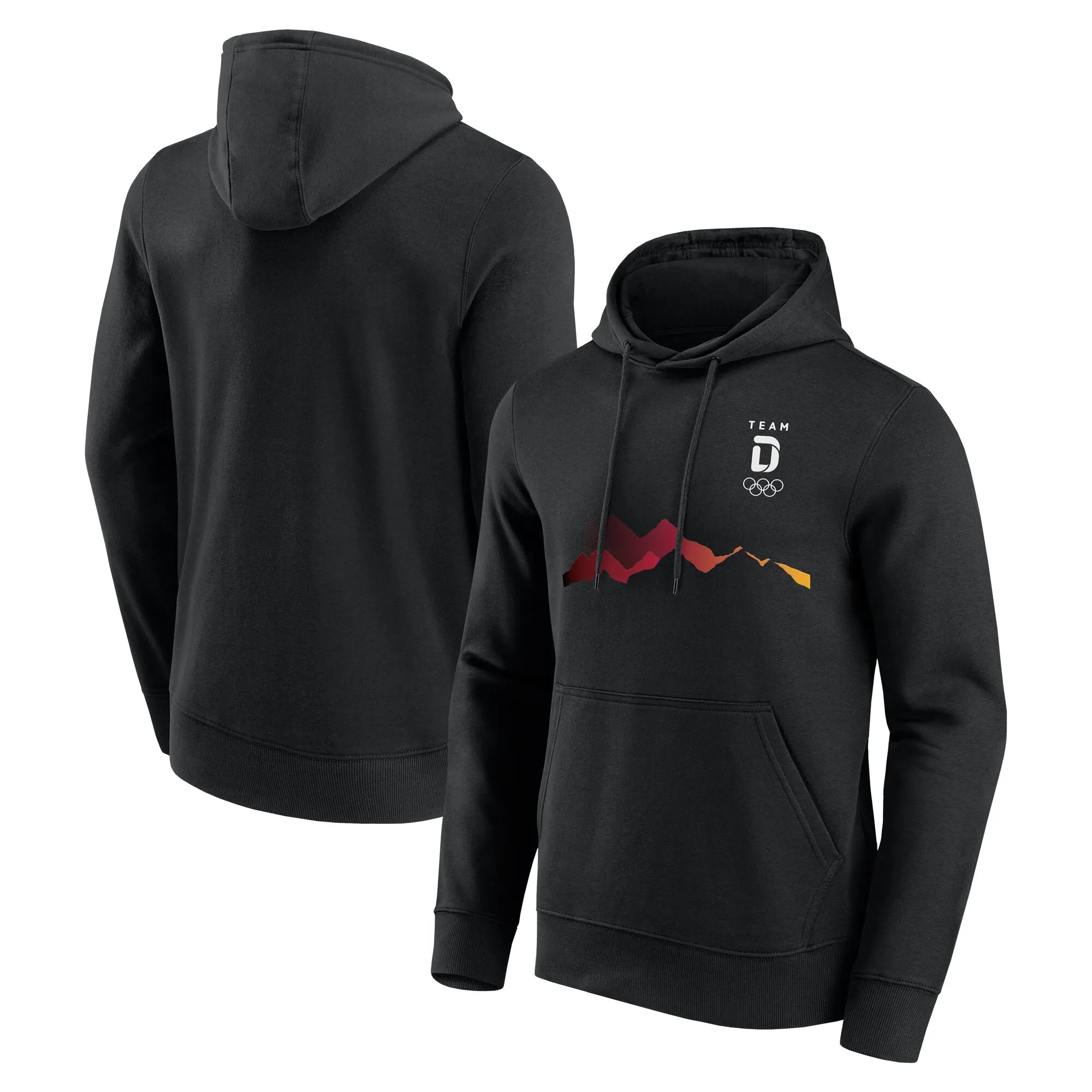Team D Mountain Graphic Hoodie - Black