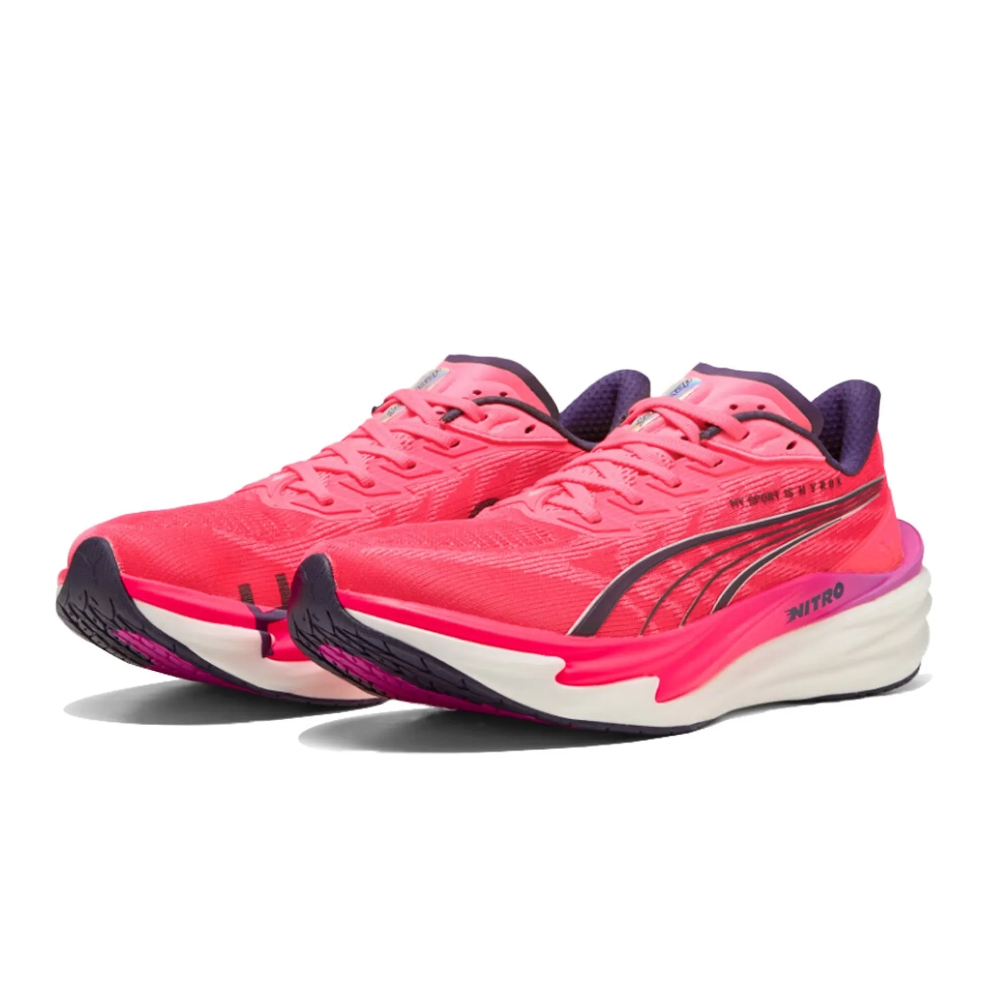 PUMA x HYROX Deviate 4 Shoes Men, White/Electric Orchid/Pure Pink, size 10