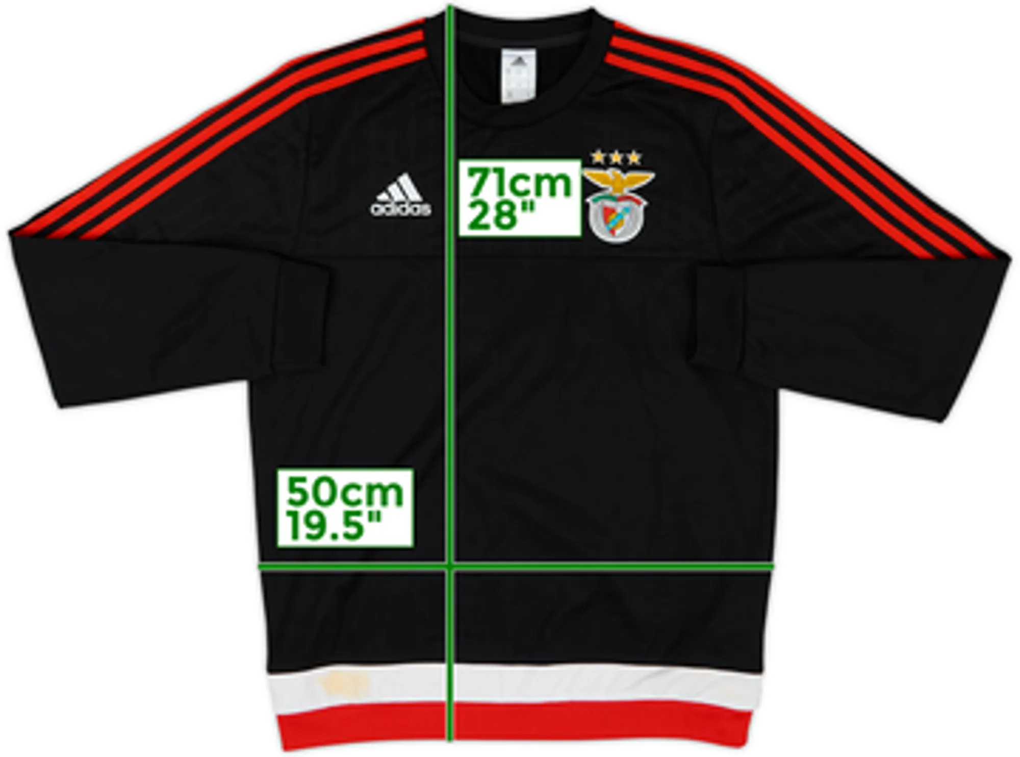 2015-16 Benfica adidas Sweat Top - 6/10 - (M)
