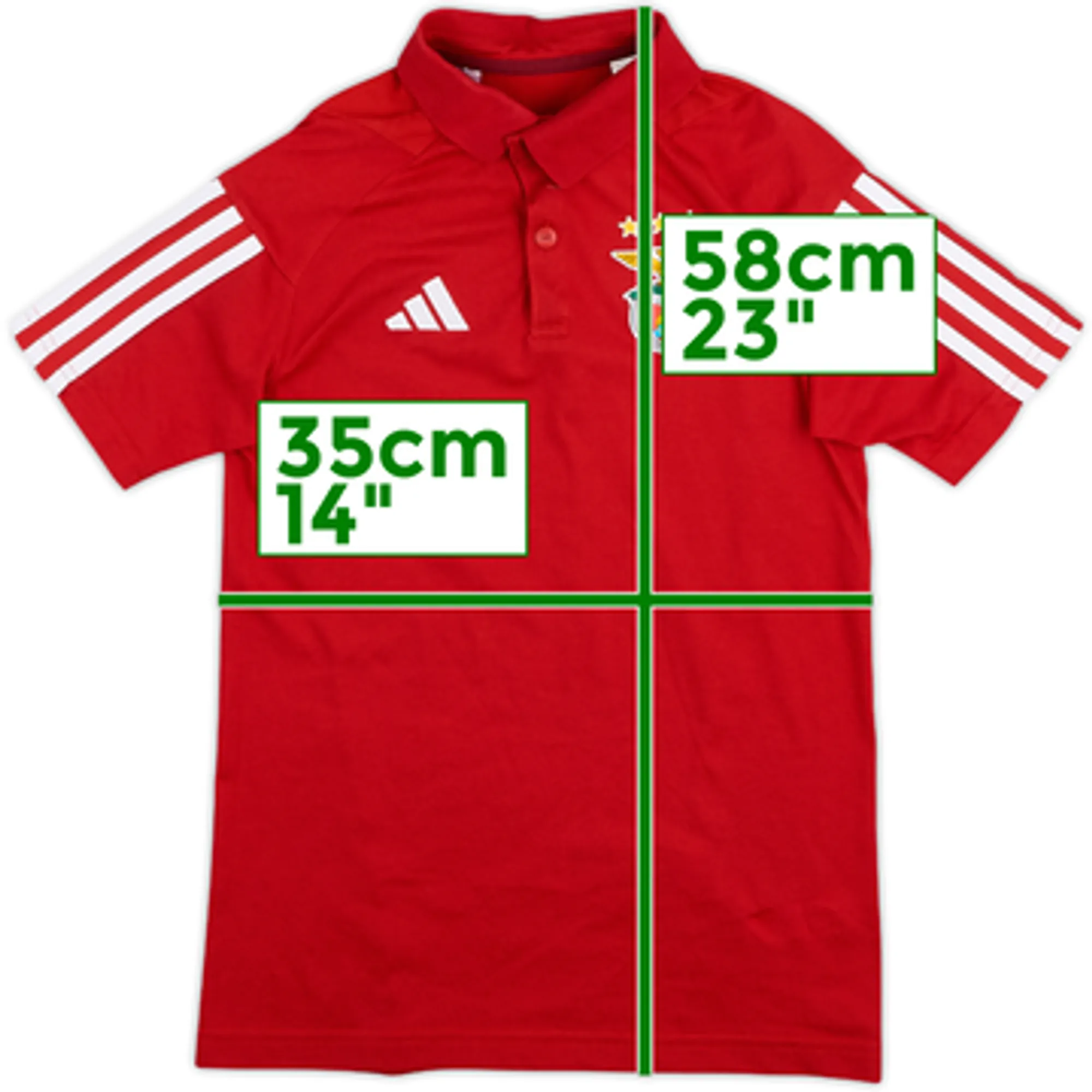 2023-24 Benfica adidas Polo Shirt - 8/10 - (S.Boys)