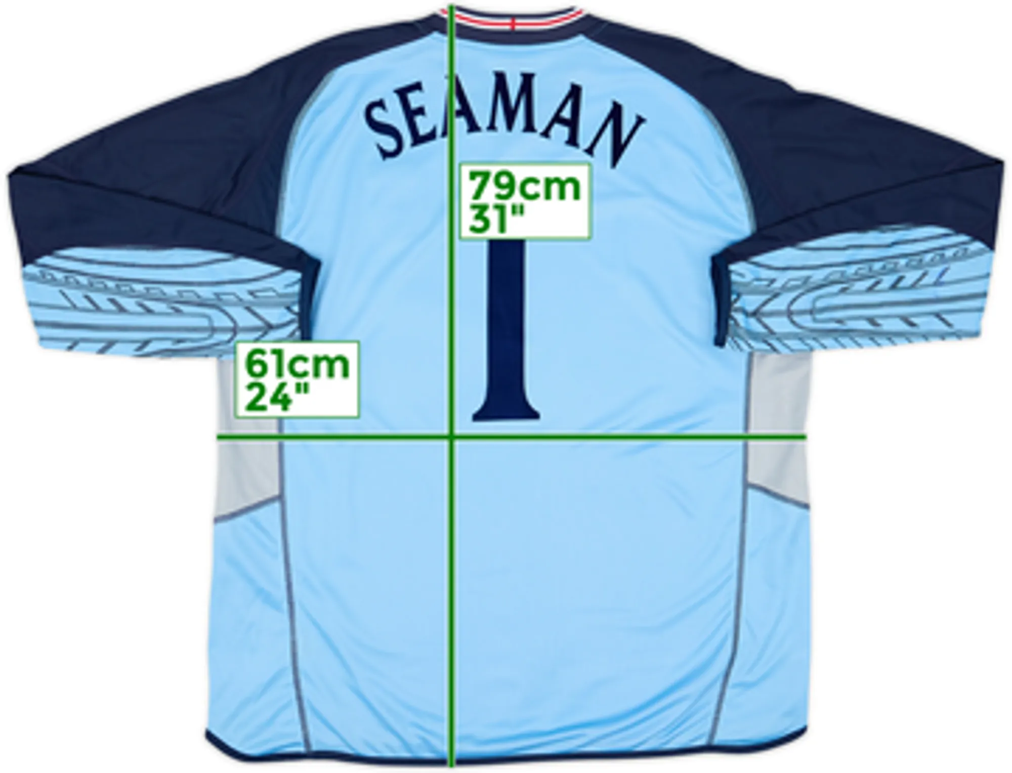 2002-03 England GK Shirt Seaman #1 - 8/10 - (XXL)