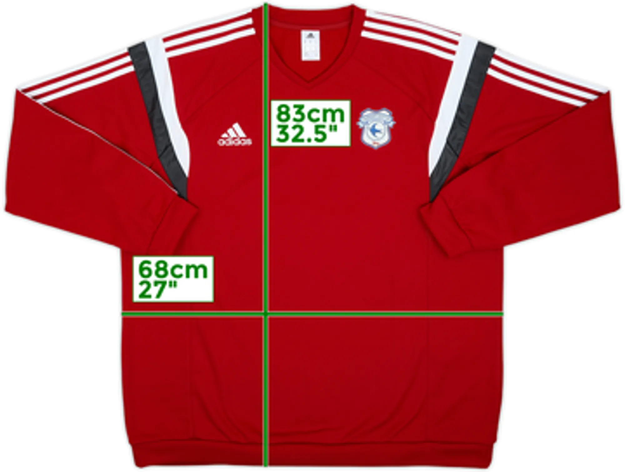 2015-16 Cardiff City adidas Sweat Top - 8/10 - (L)
