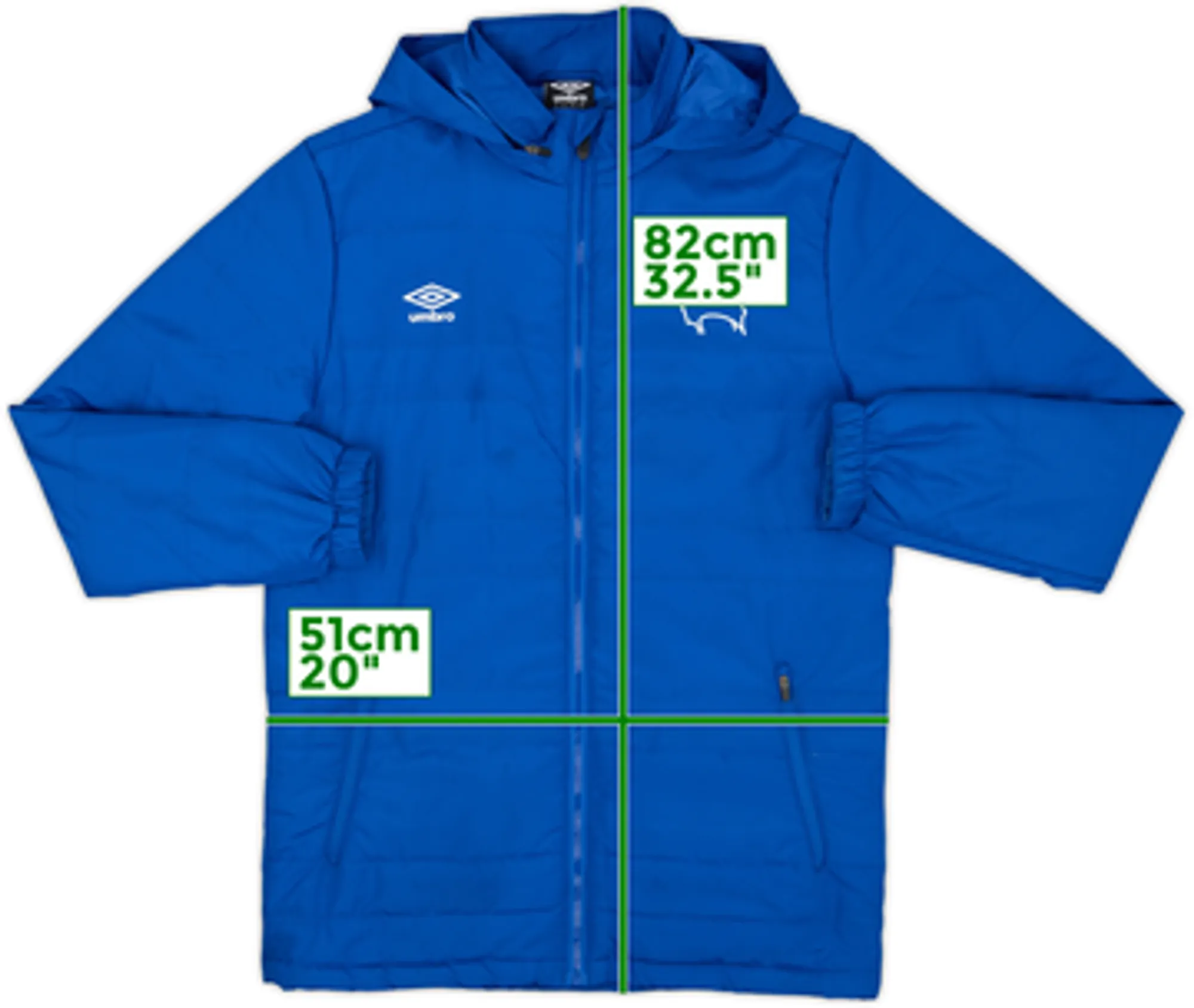 2018-19 Derby County Umbro Hooded Rain Jacket - 6/10 - (S)