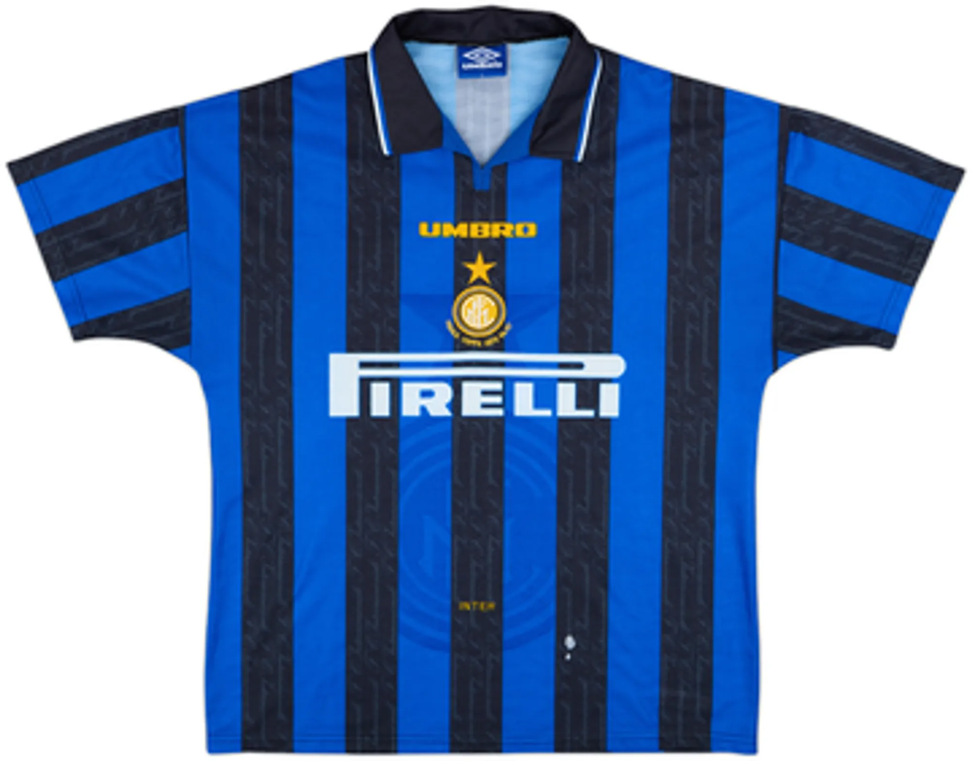 1996-97 Inter Milan 'Finale Coppa UEFA' Home Shirt Zamorano #9 - 5/10 - (L)