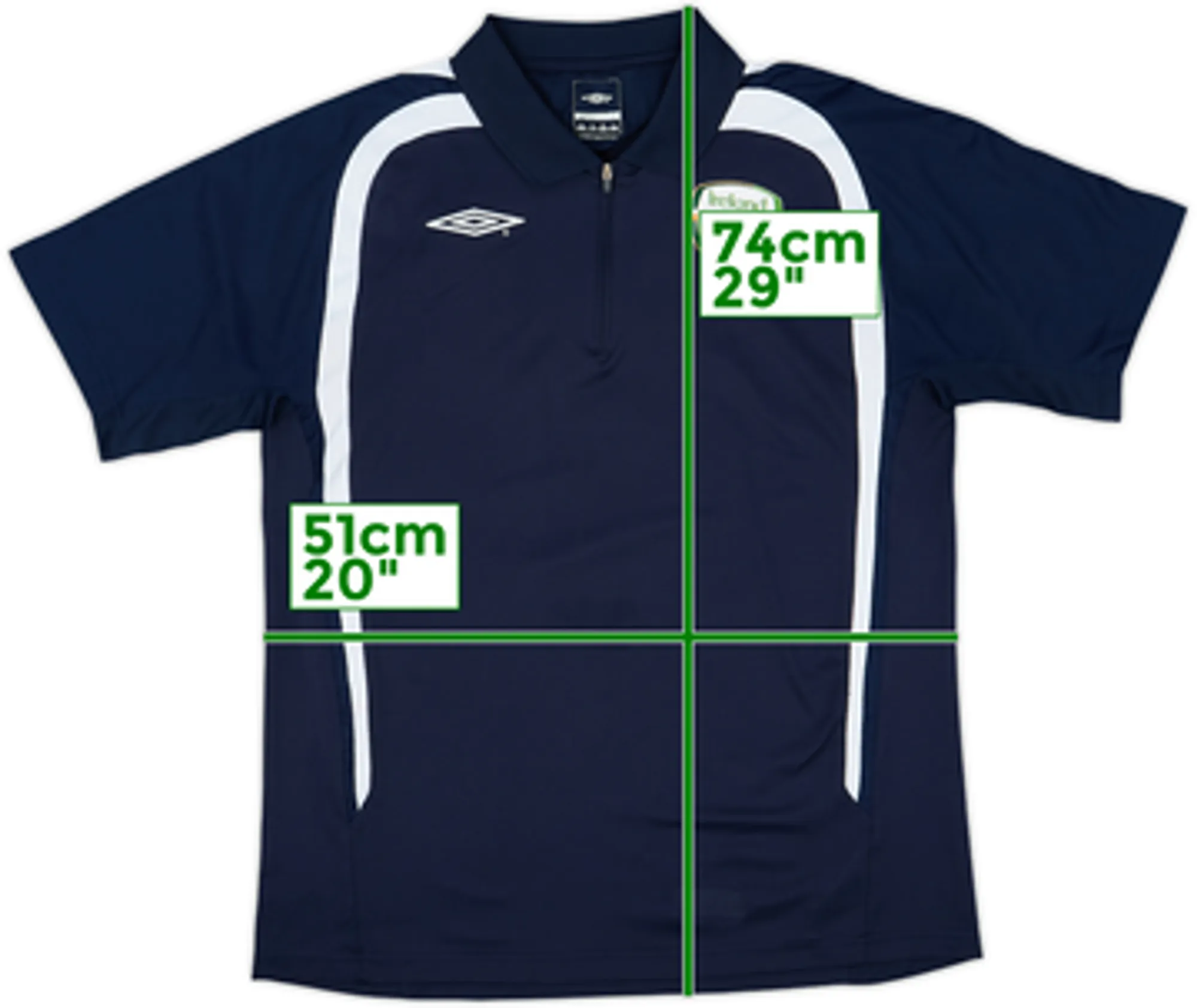 2002-03 Ireland Umbro 1/4 Zip Polo Shirt - 9/10 - (M)