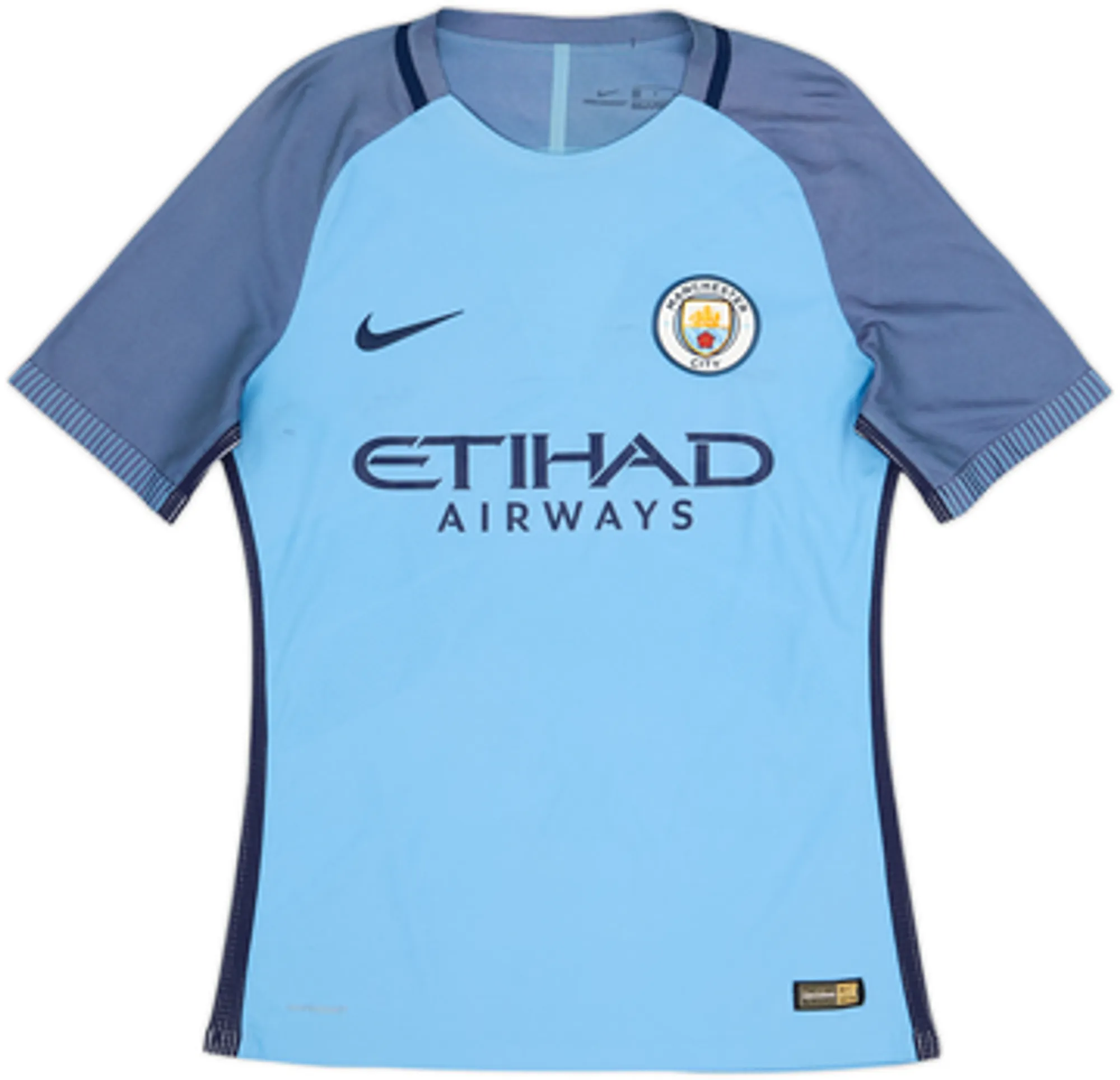 2016-17 Manchester City Player Issue Home Shirt Kun Aguero #10 - 6/10 - (M)