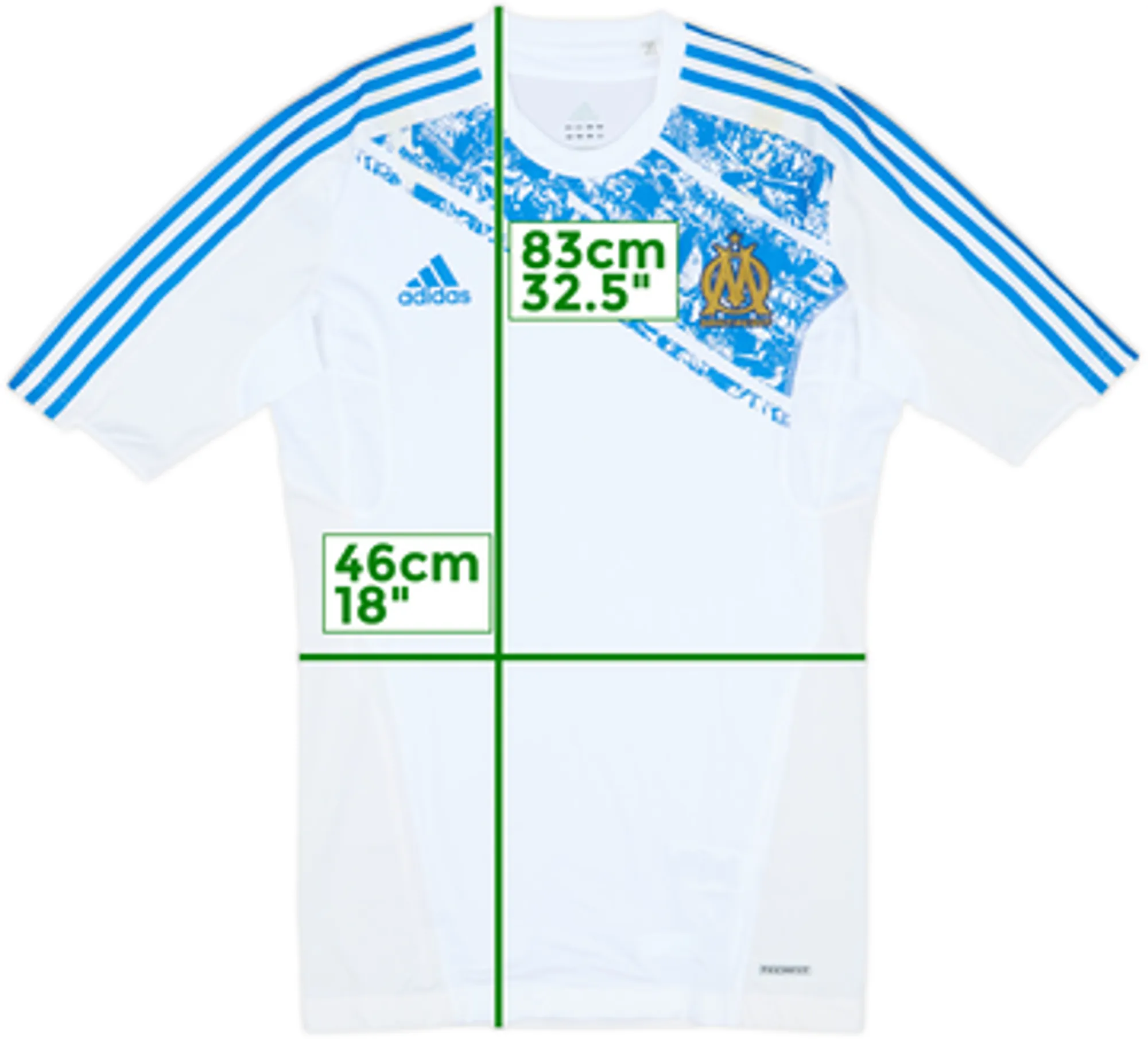 2011-12 Olympique Marseille adidas Techfit Training Shirt - 9/10 - (XL)