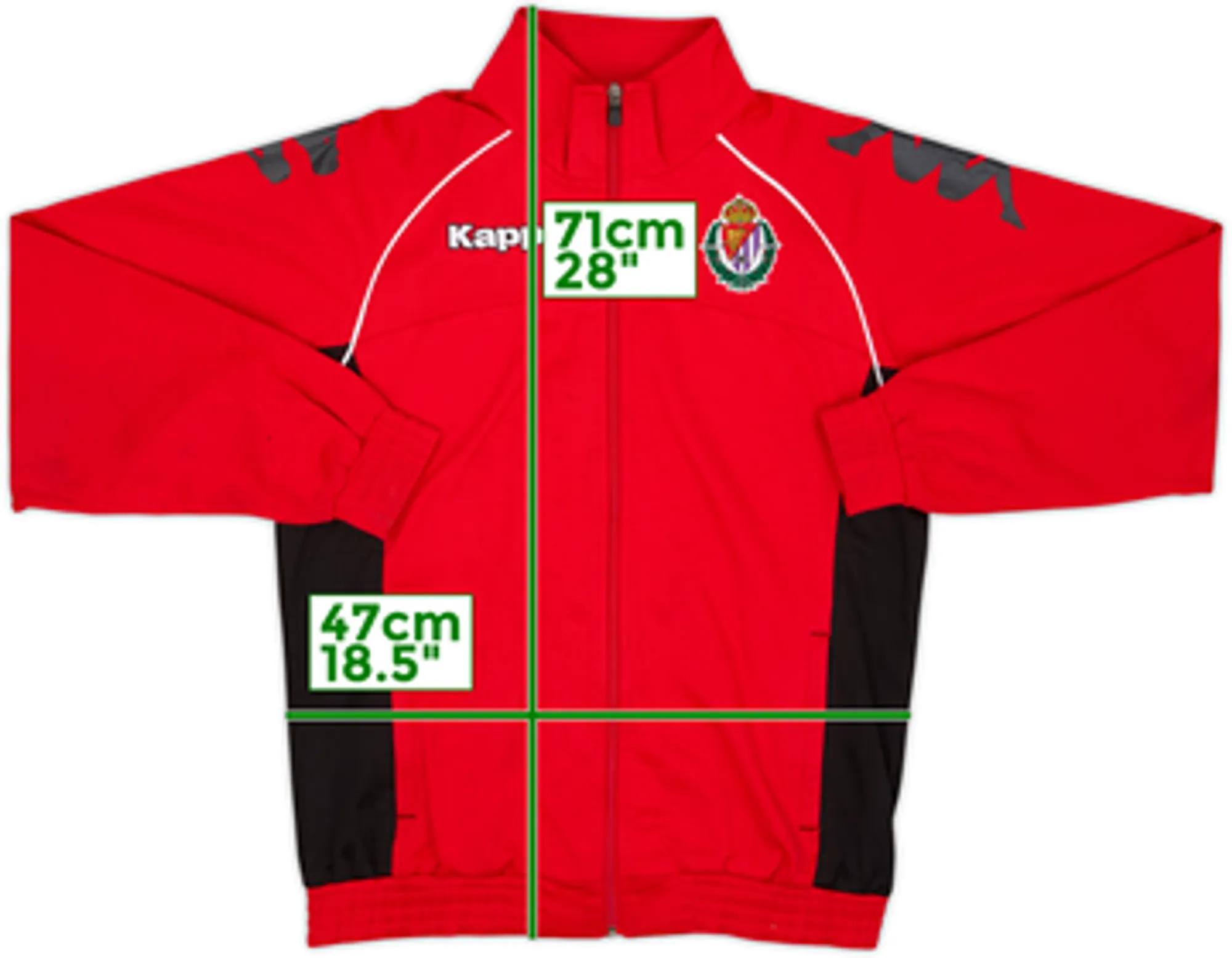 2010-11 Real Valladolid Kappa Track Jacket - 8/10 - (M)