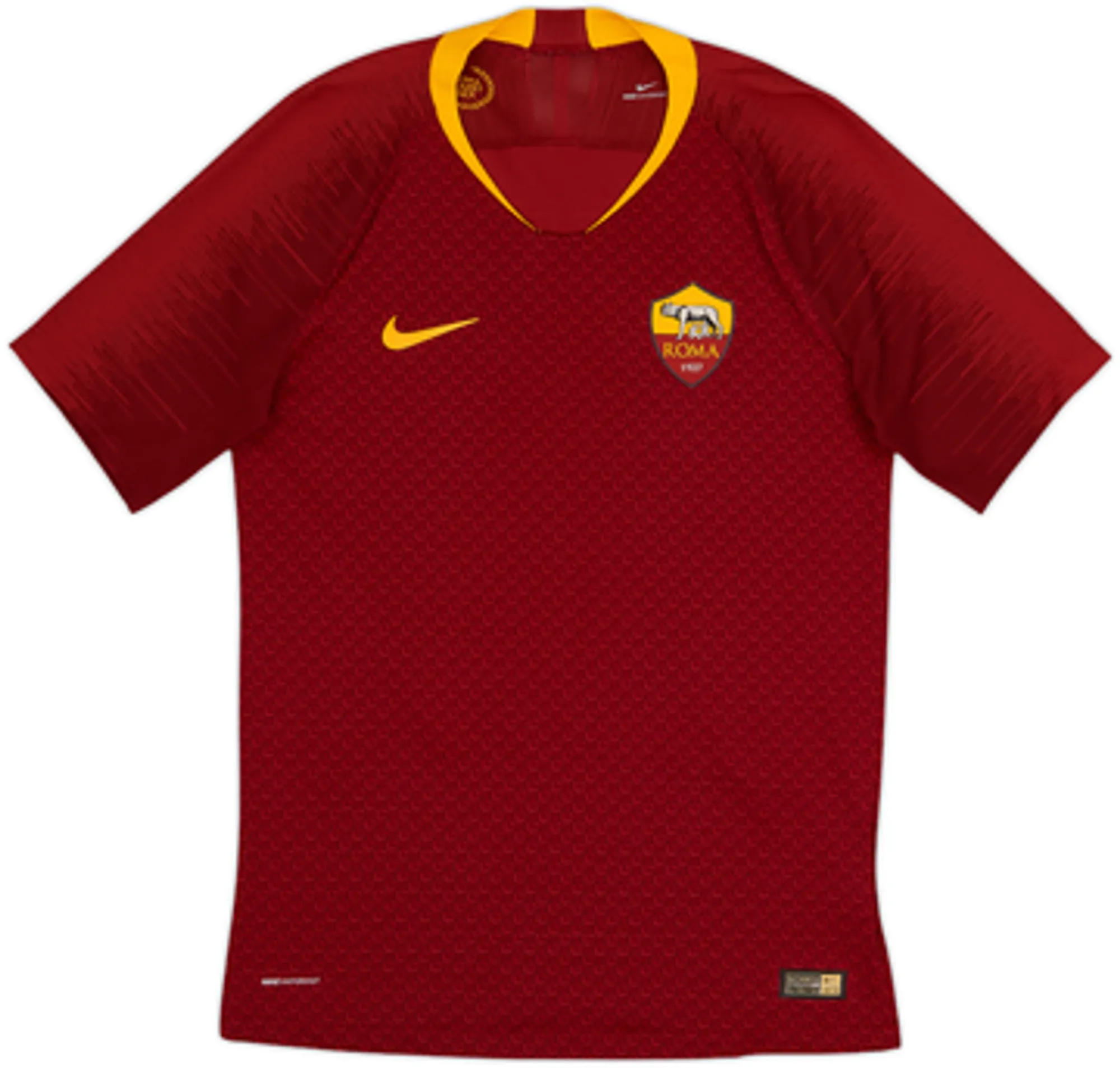 2018-19 Roma Authentic Home Shirt De Rossi #16 - 10/10 - (S)
