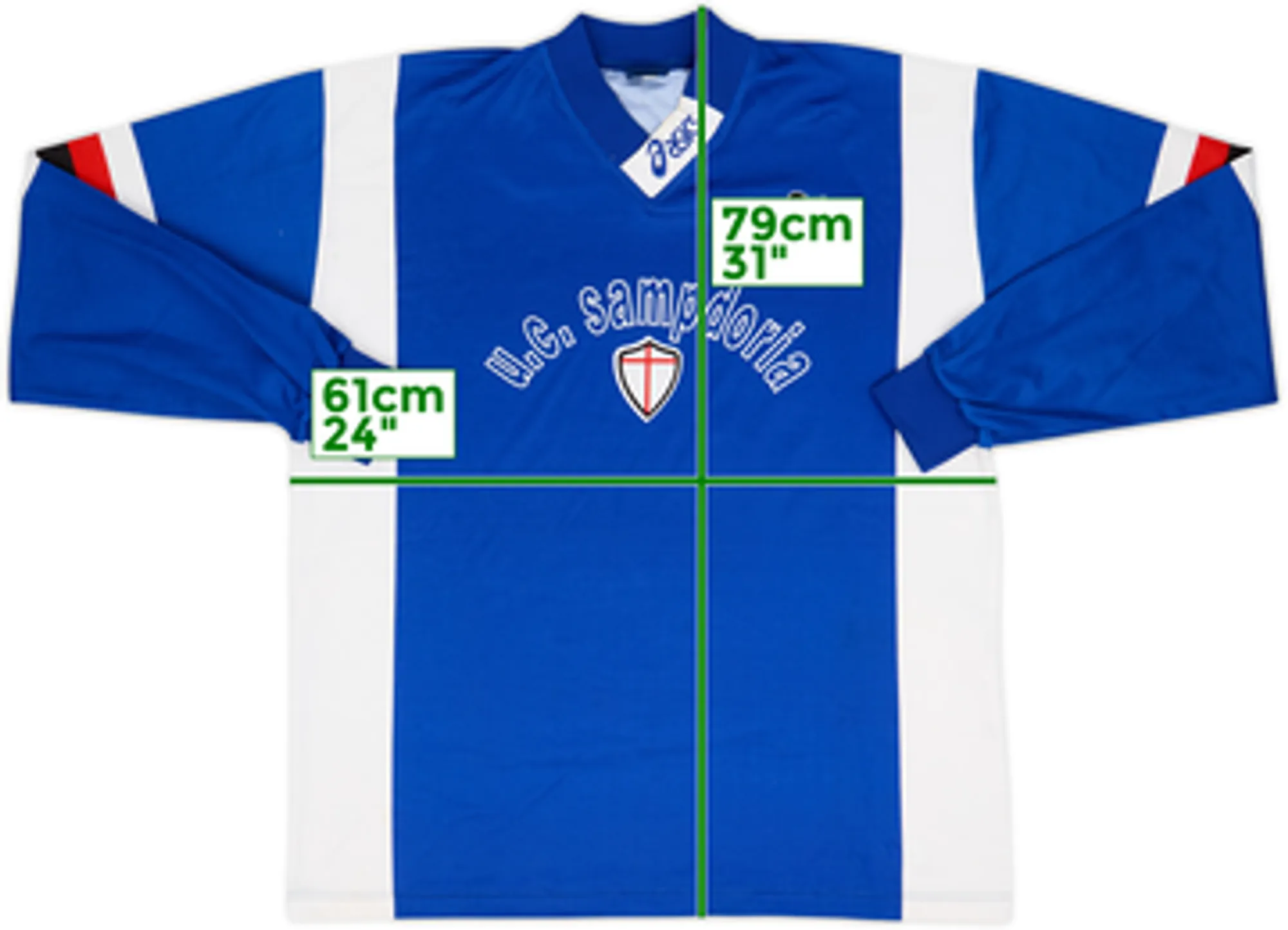 1996-97 Sampdoria Asics Training L/S Shirt - 6/10 - (XXL)