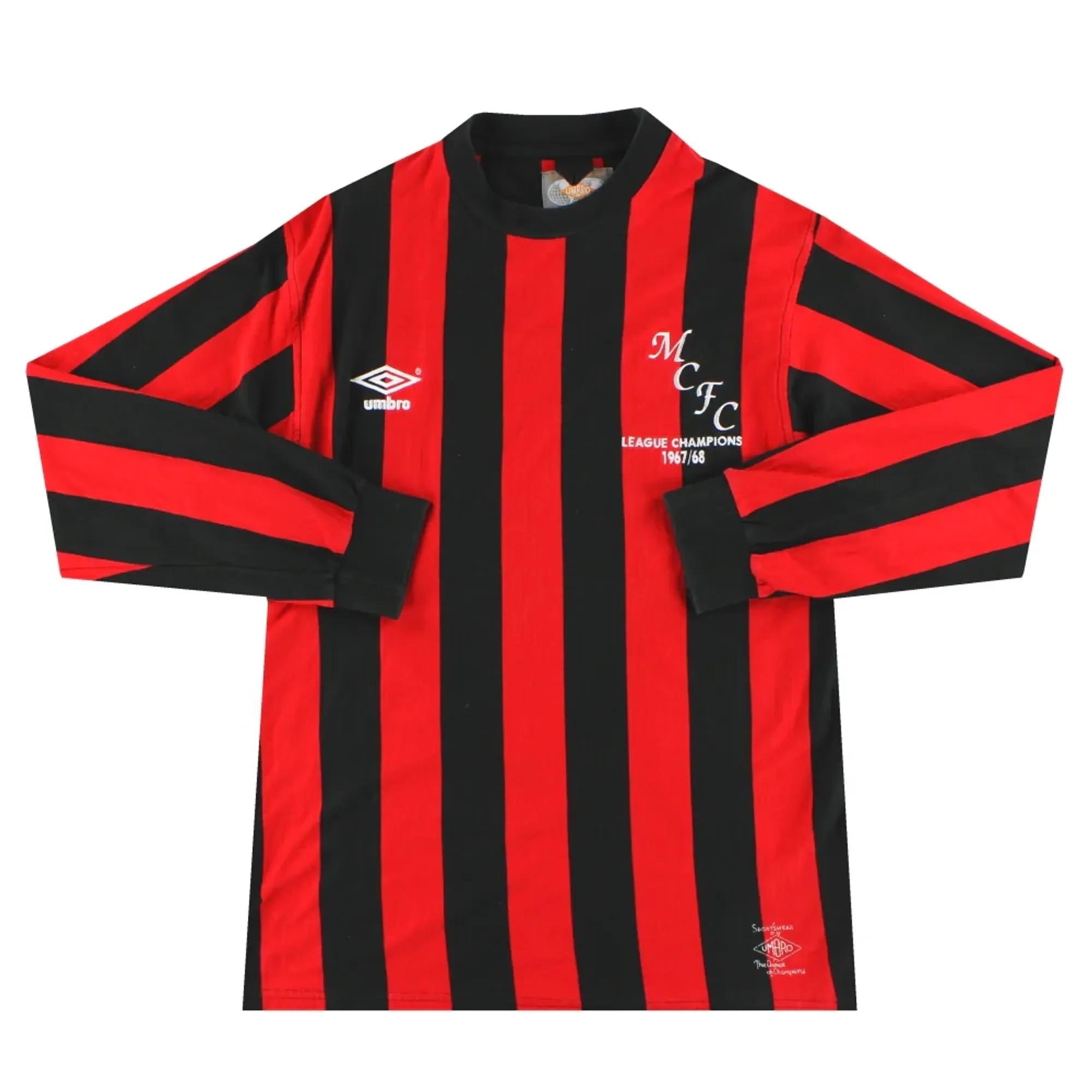 2000'S Manchester City Umbro 1967-68 Retro Shirt L/S M - Manchester City / Excellent 