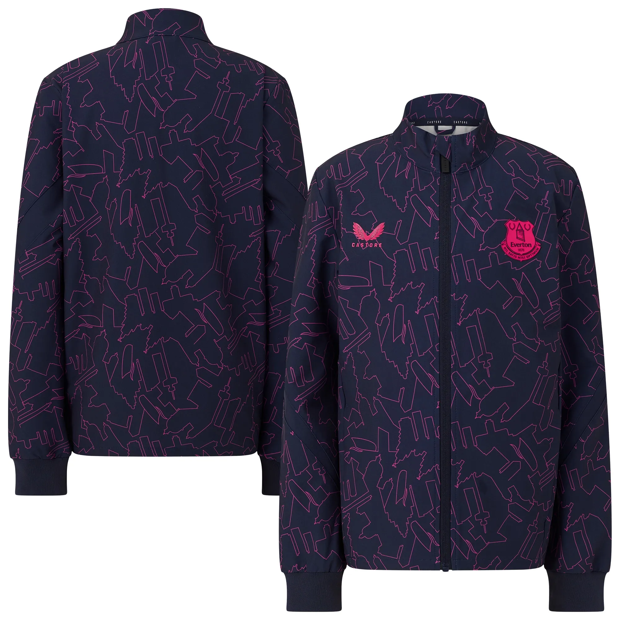 Everton Castore Fourth Matchday Anthem Jacket - Navy - Kids