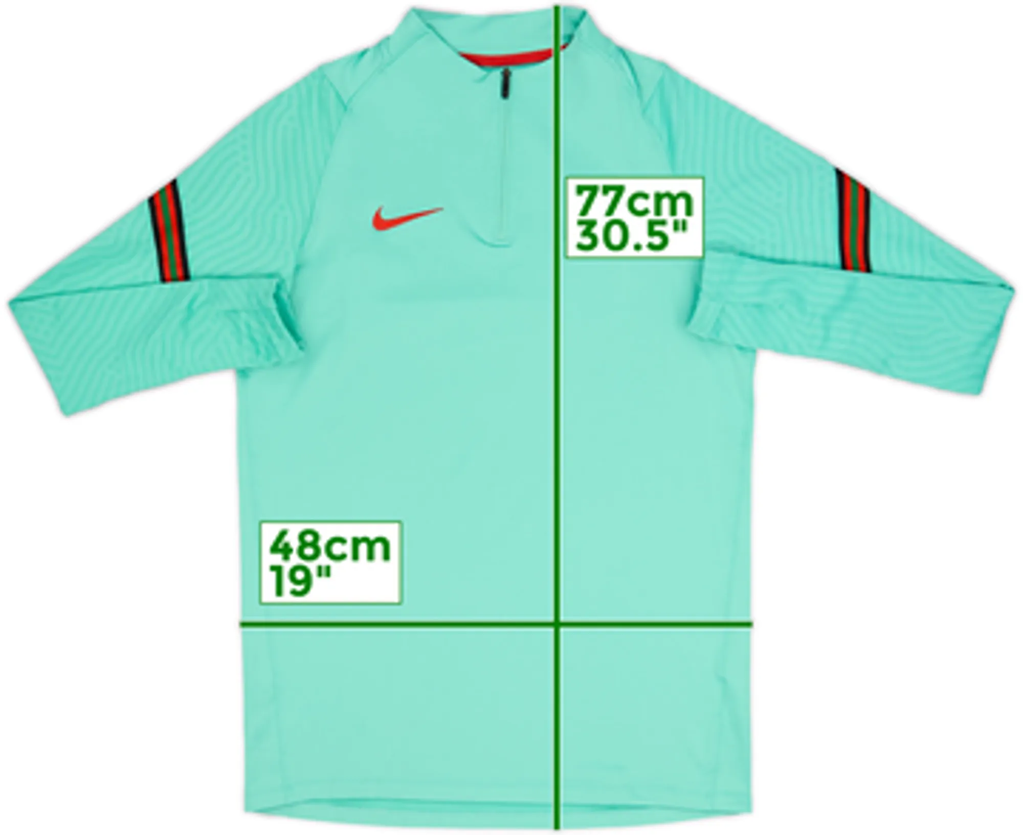 2020-21 Portugal Nike 1/4 Zip Drill Top - 7/10 - (S)