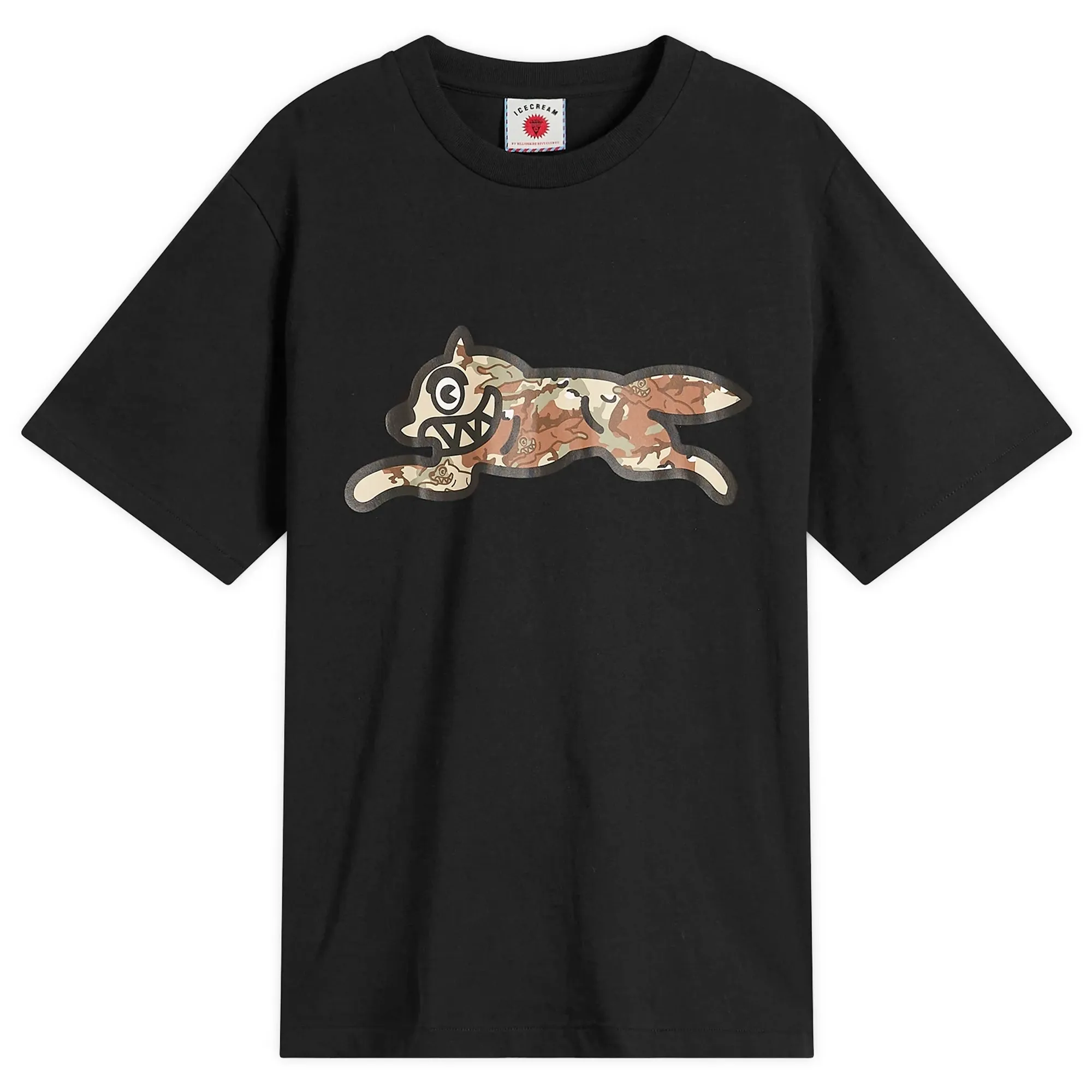 ICECREAM Men's Choc Chip Running Dog T-Shirt Black