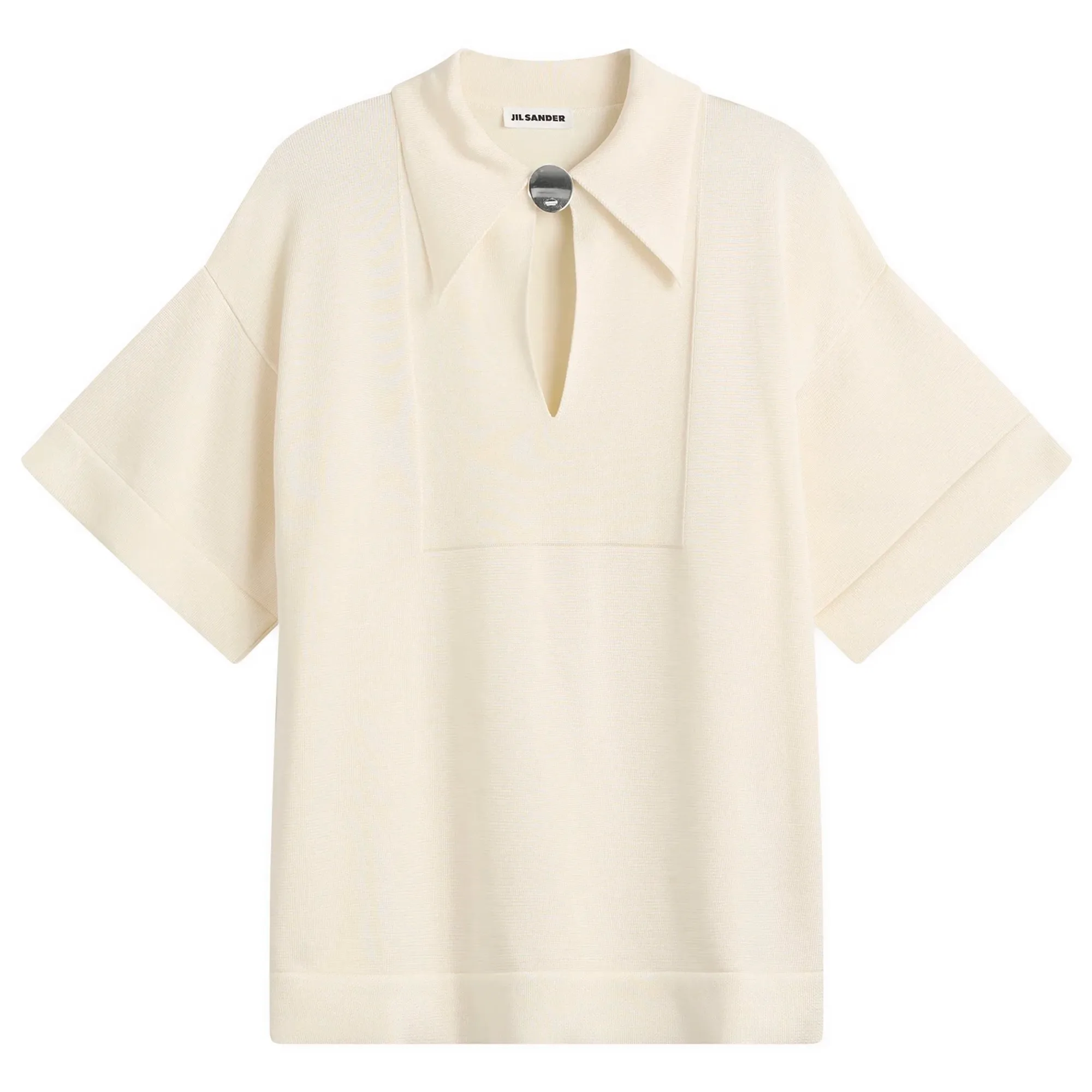 Jil Sander Women's Polo Top Porcelain