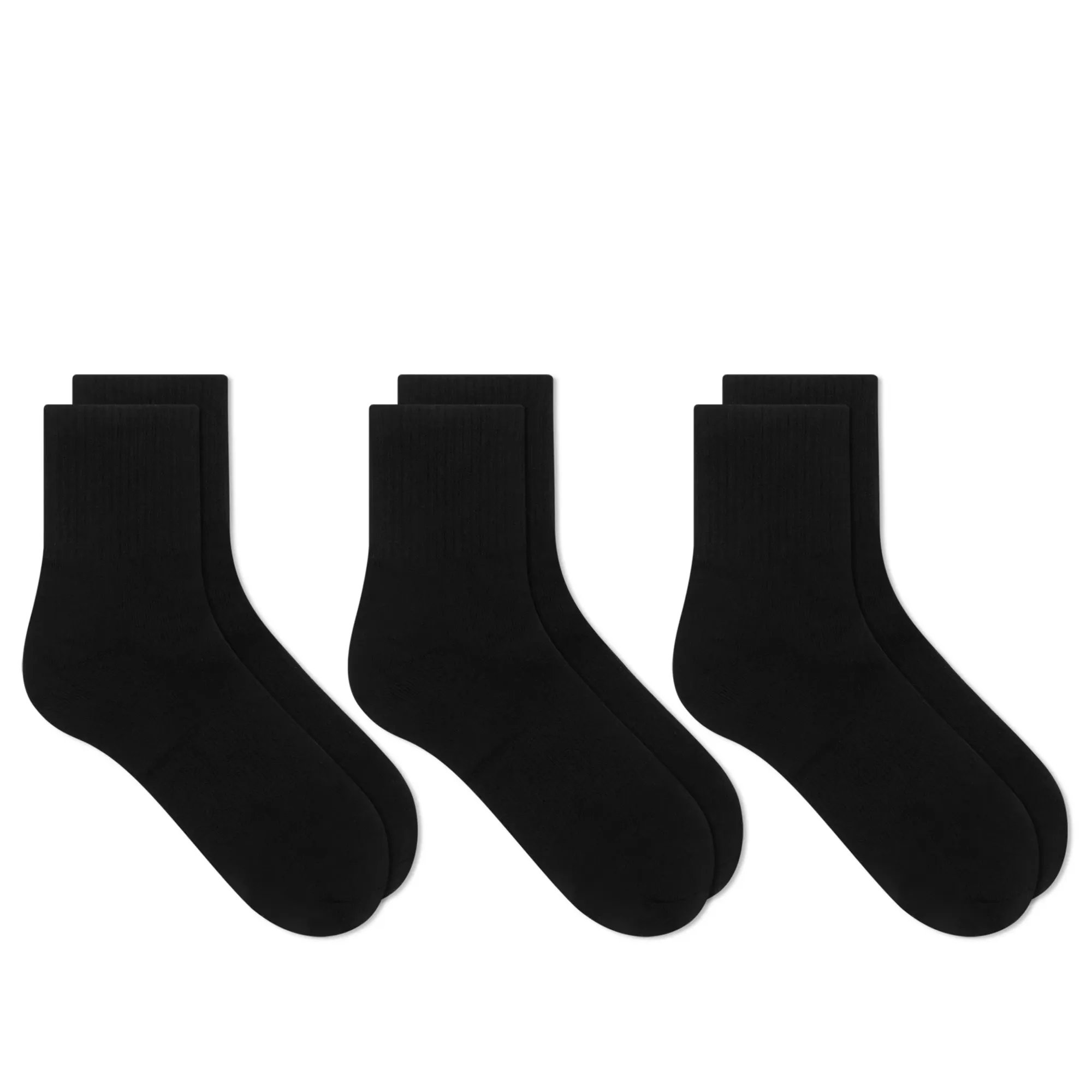 SKIMS Men's Quarter Crew Sock - 3 Pack Onyx