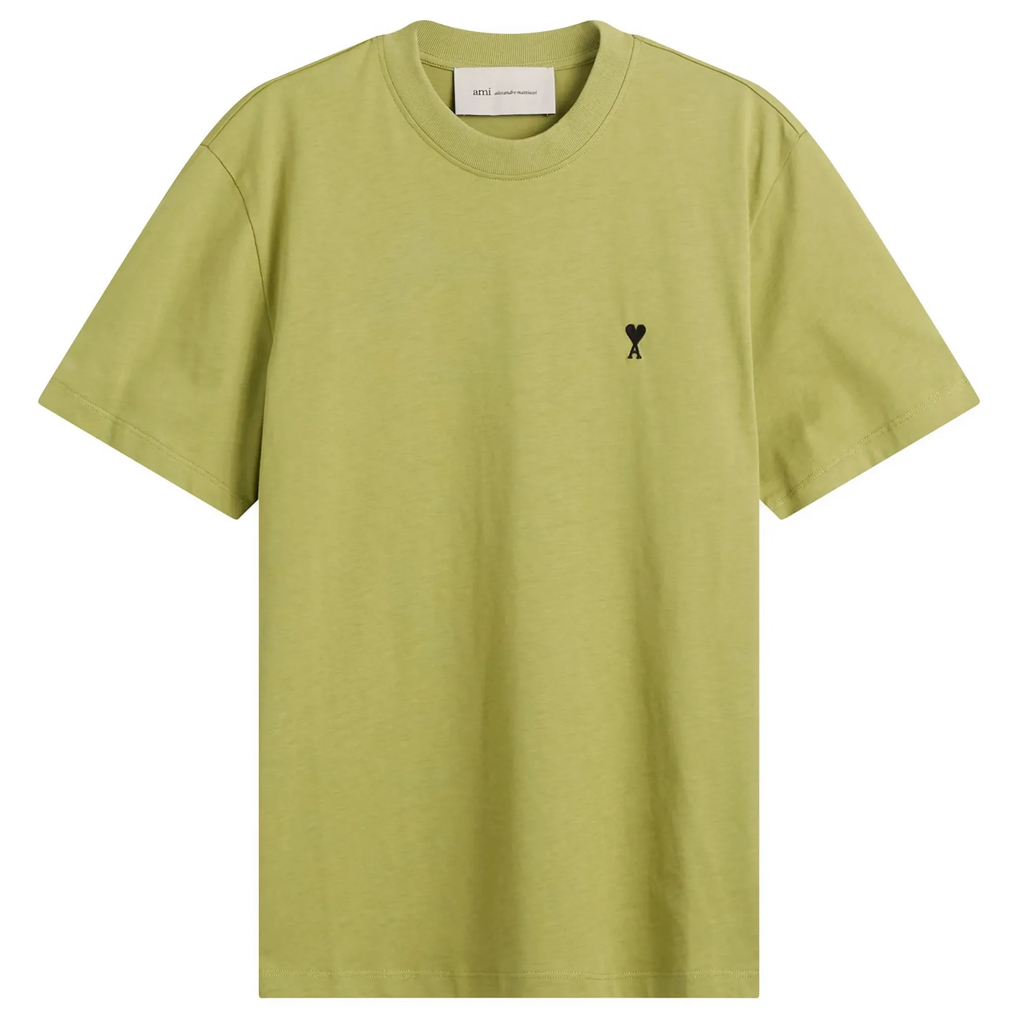 AMI Paris Men's Contrasted ADC T-Shirt Matcha