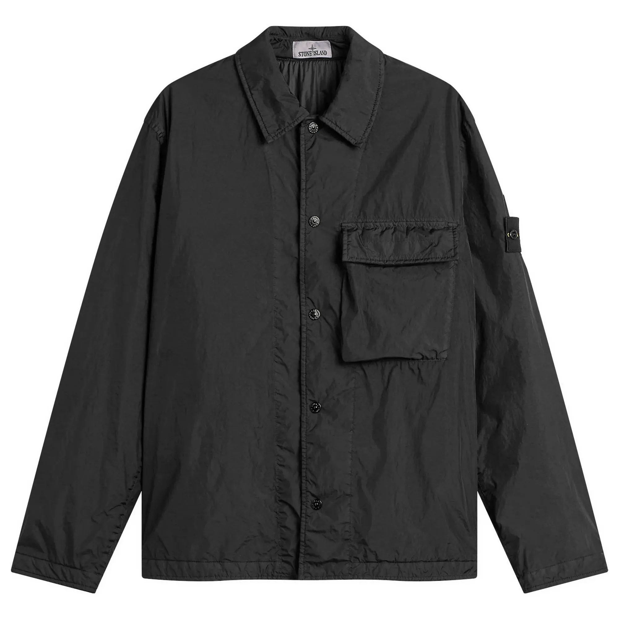 Stone Island Men's Crinkle Reps Shirt Jacket Black