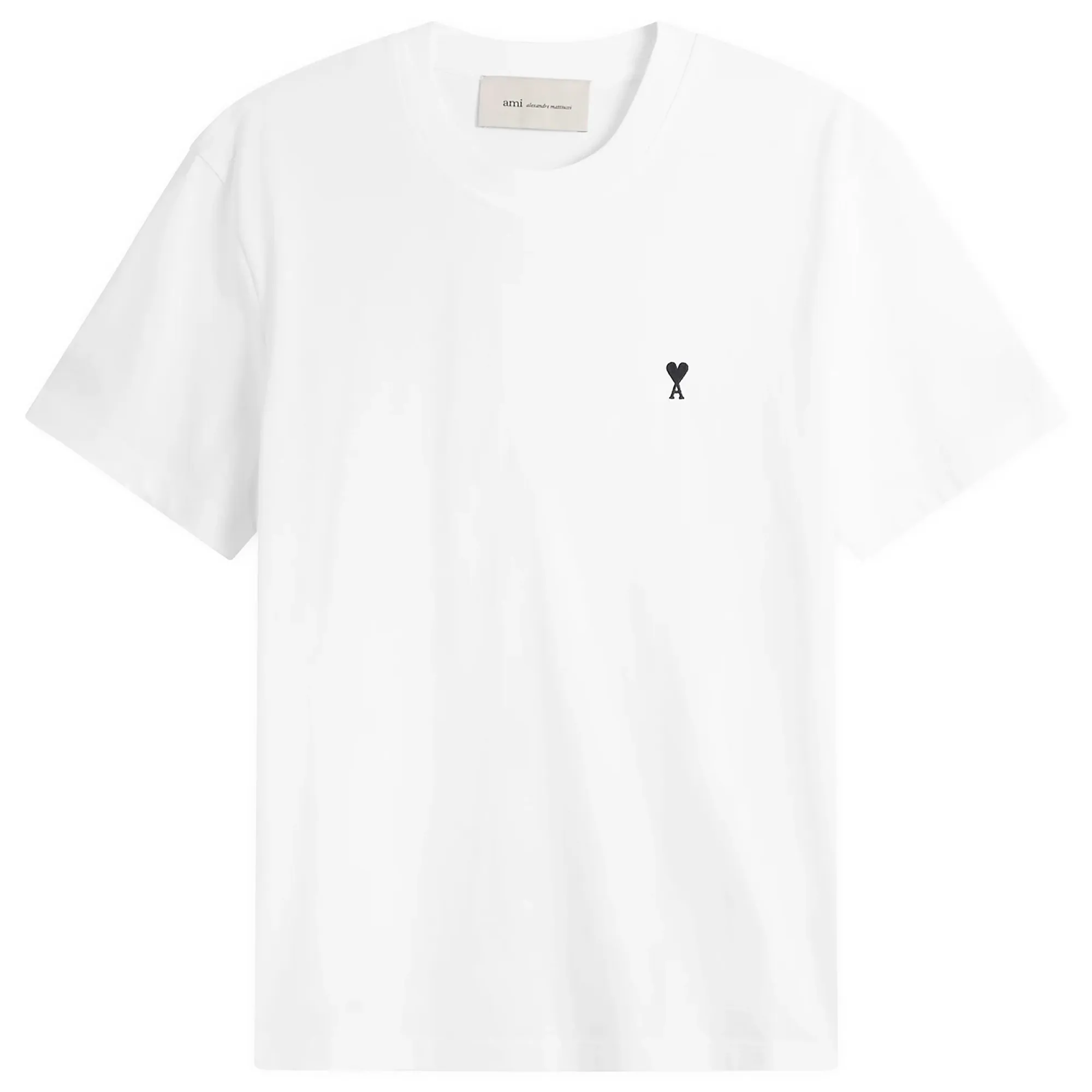 AMI Paris Men's Contrasted ADC T-Shirt Blanc