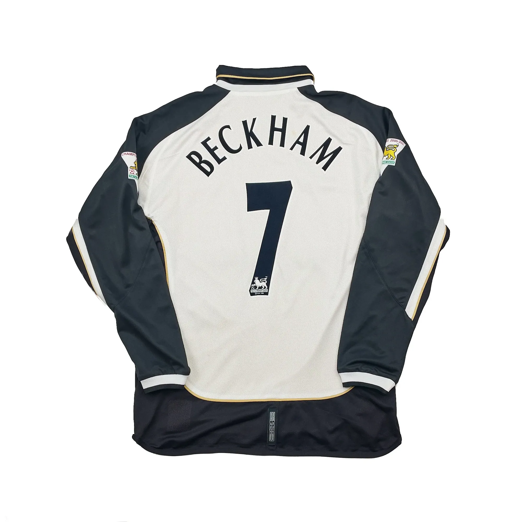 2001/02 Manchester United Beckham #7 *Centenary* Away/Third L/S Shirt (L) Umbro | Cult Kits