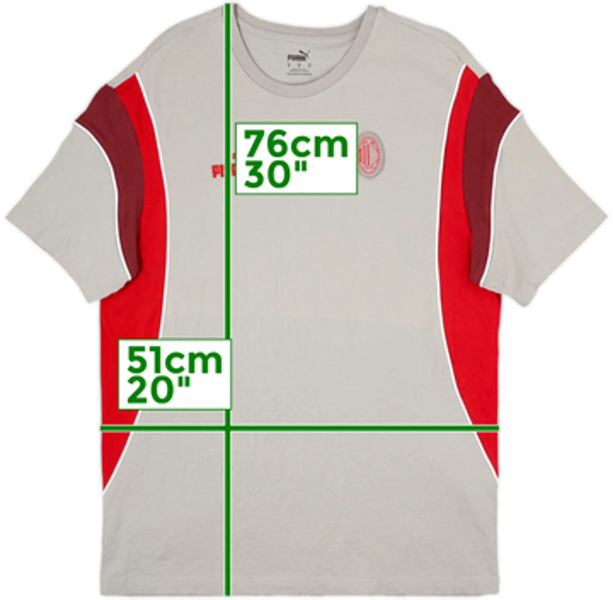 2021-22 AC Milan Puma Cotton Tee - 6/10 - (XL)