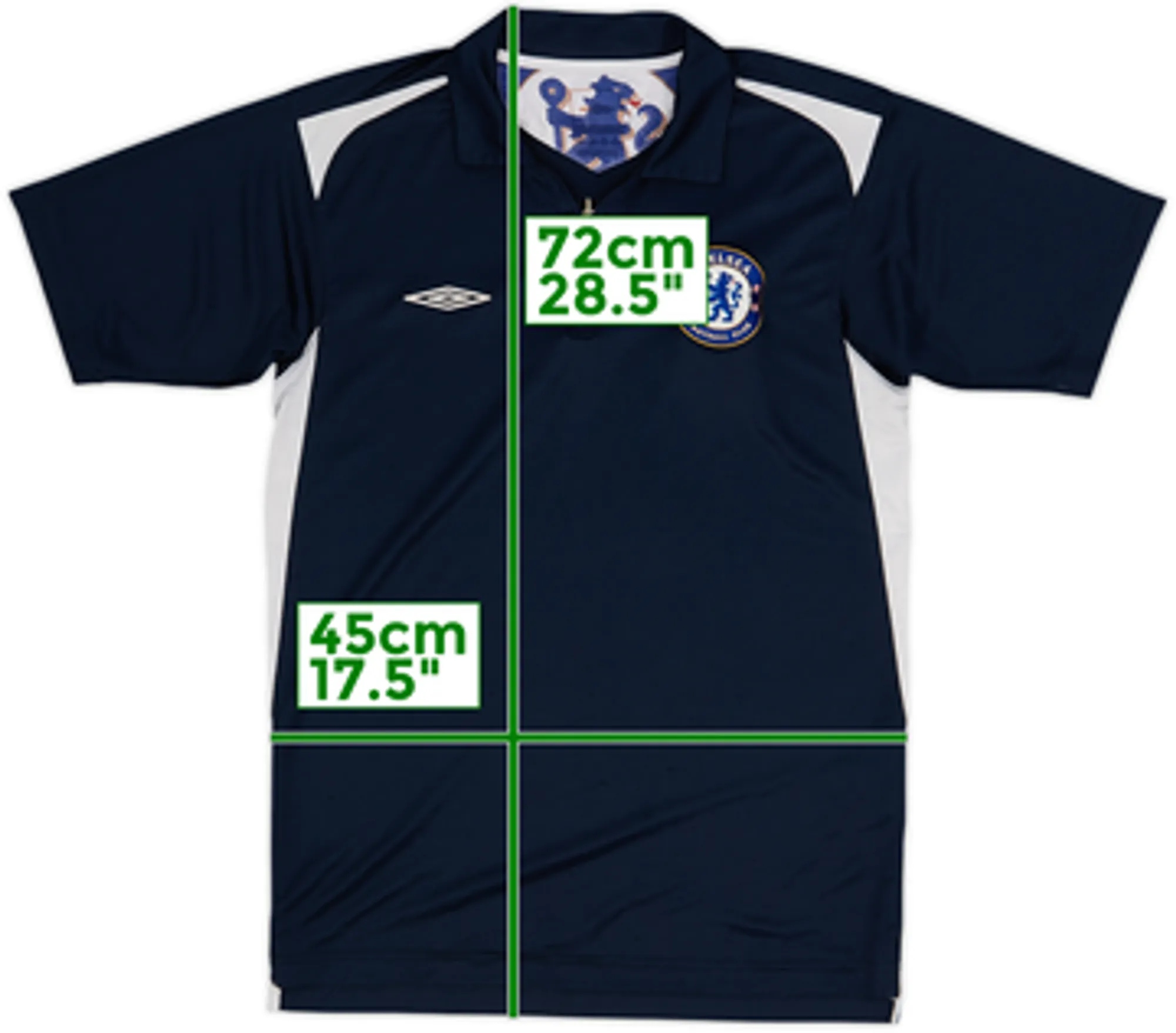 2005-06 Chelsea Umbro 1/4 Zip Polo Shirt - 8/10 - (S)