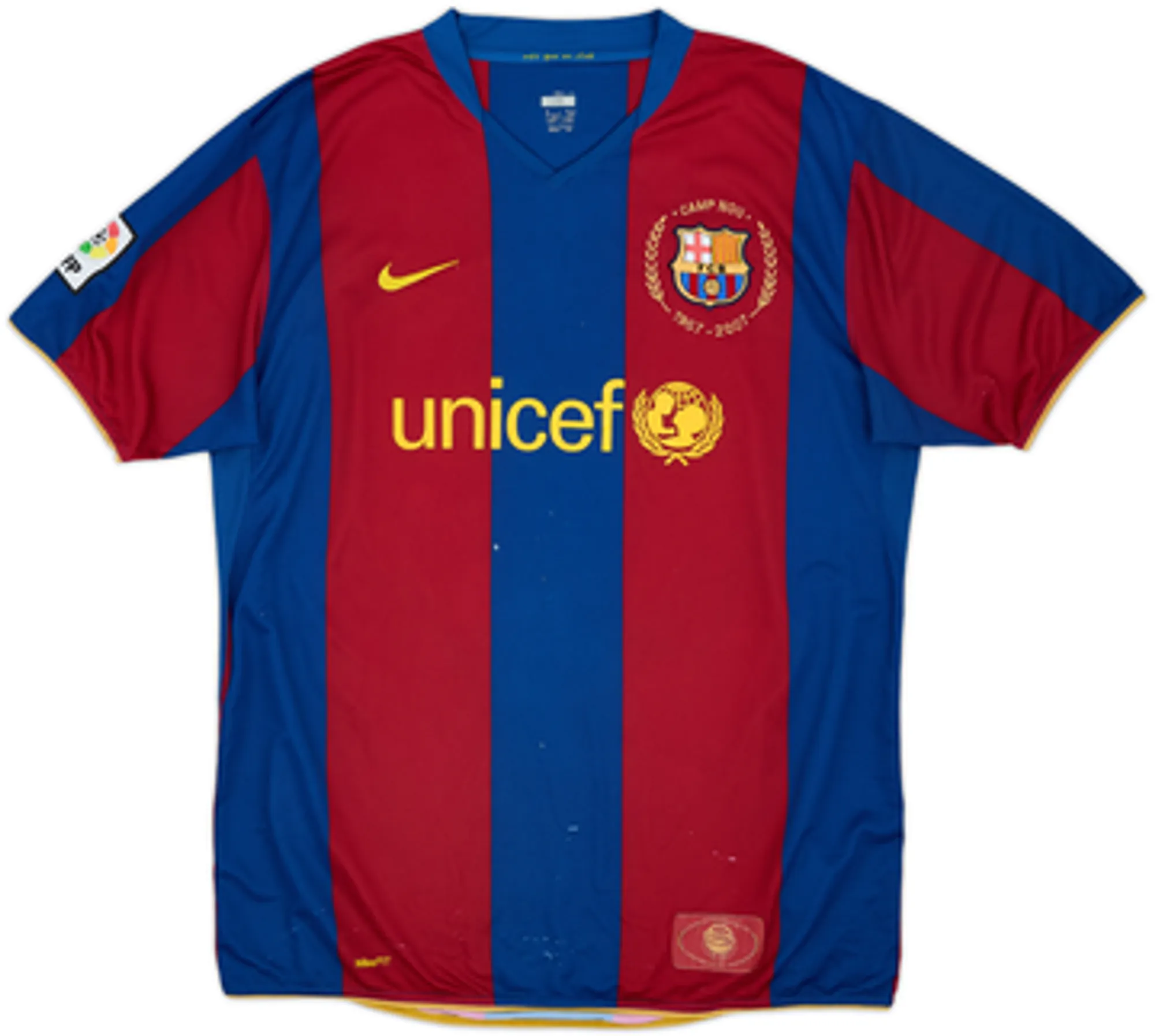 2007-08 Barcelona Home Shirt Ronaldinho #10 - 4/10 - (M)