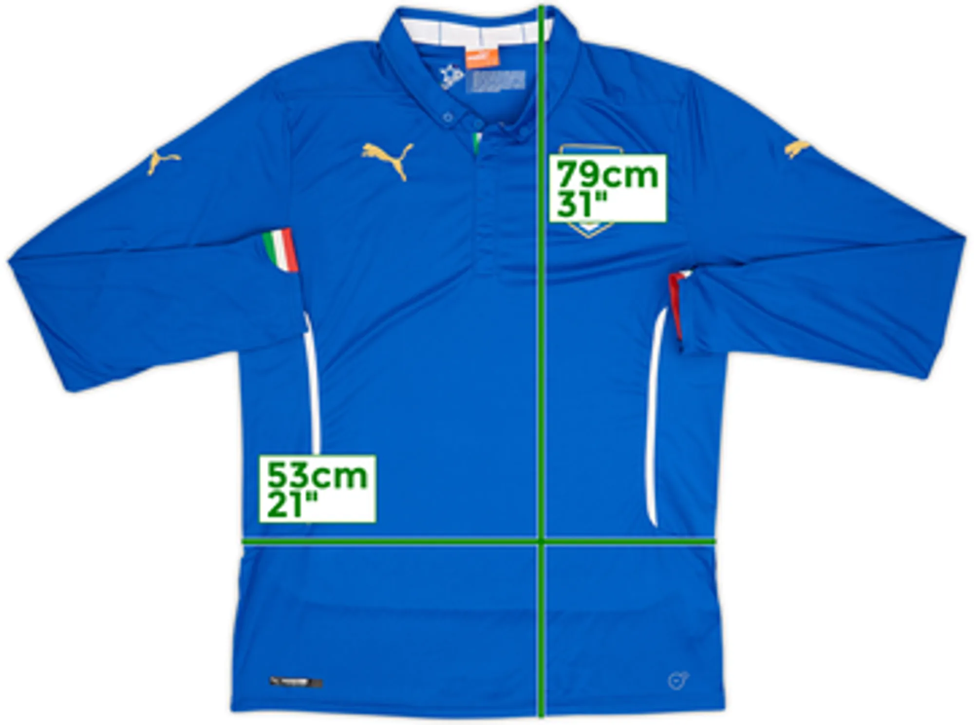 2014-15 Italy Home L/S Shirt - 8/10 - (XL)