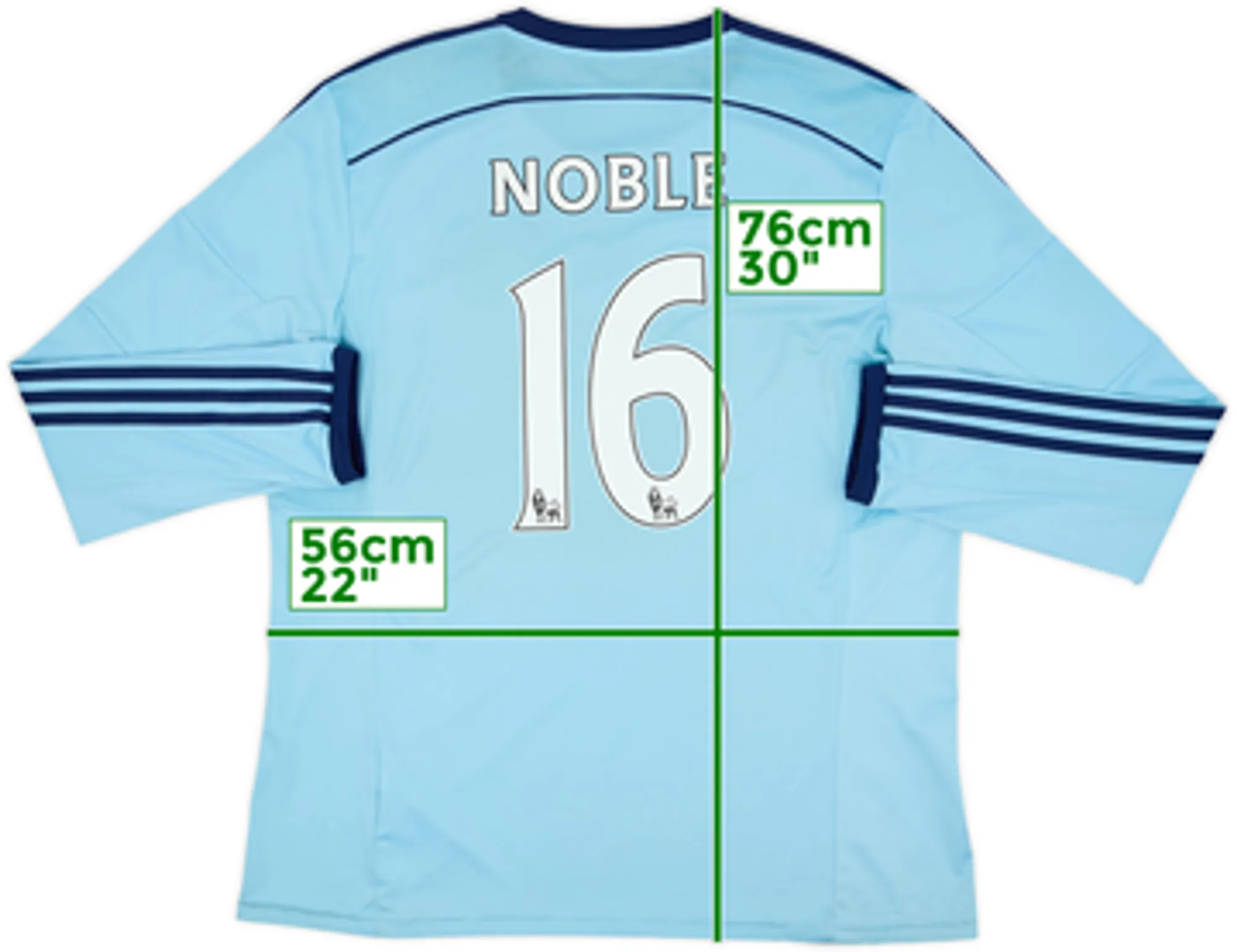 2014-15 West Ham Away L/S Shirt Noble #16 - 6/10 - (L)