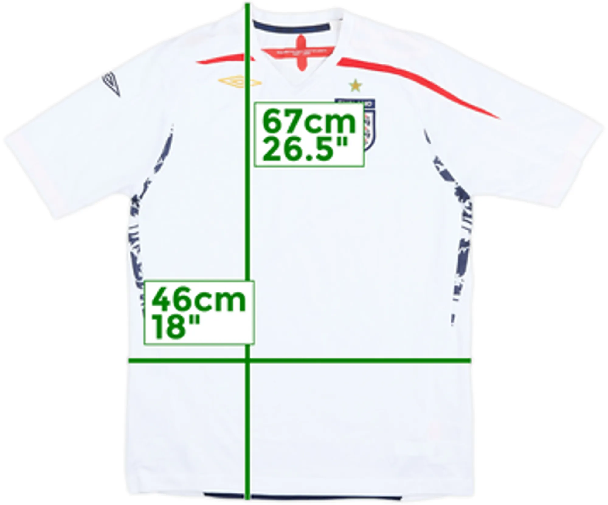 2007-09 England Home Shirt - 5/10 - (XL.Boys)